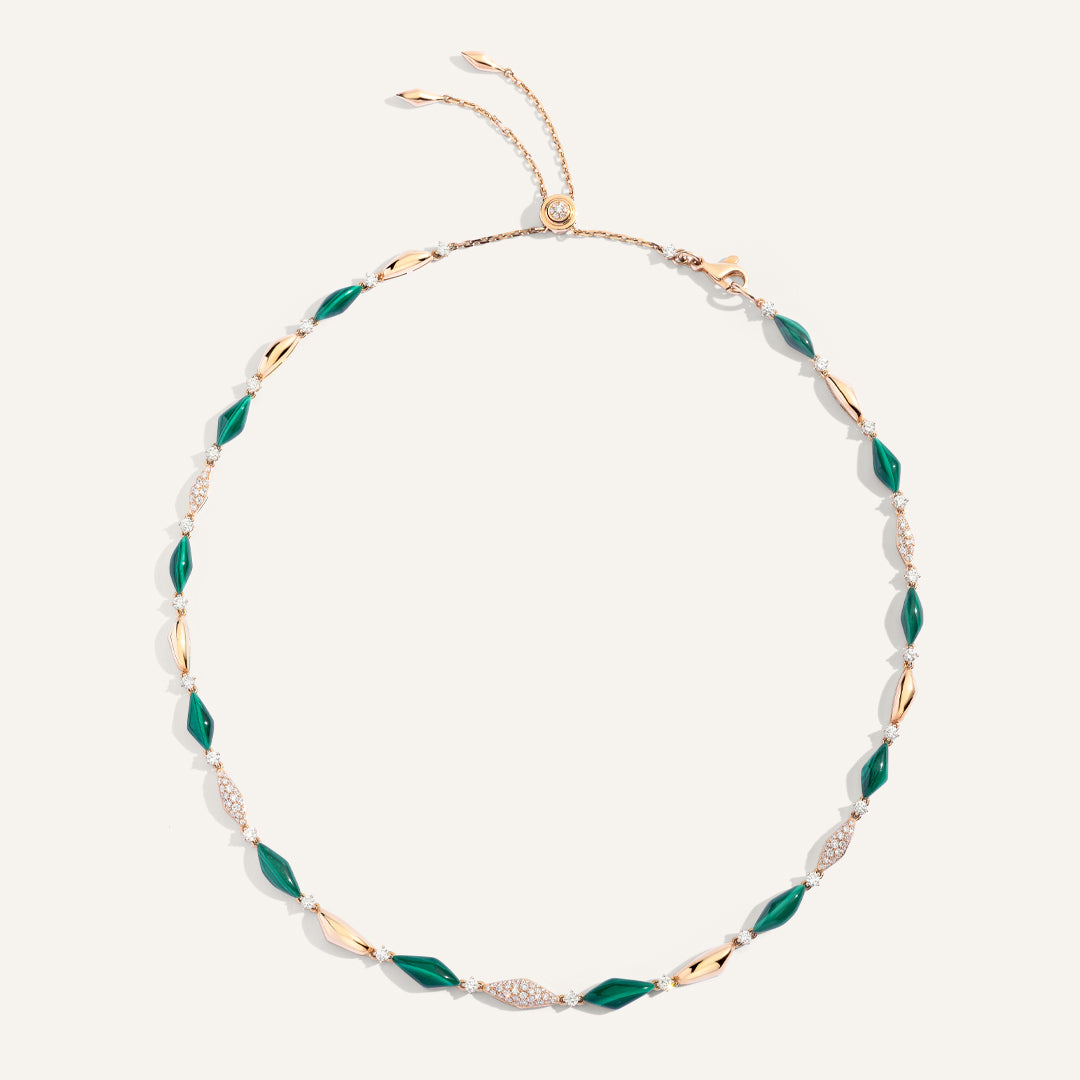 Gioiello in oro rosa Collana Déco Palmiero