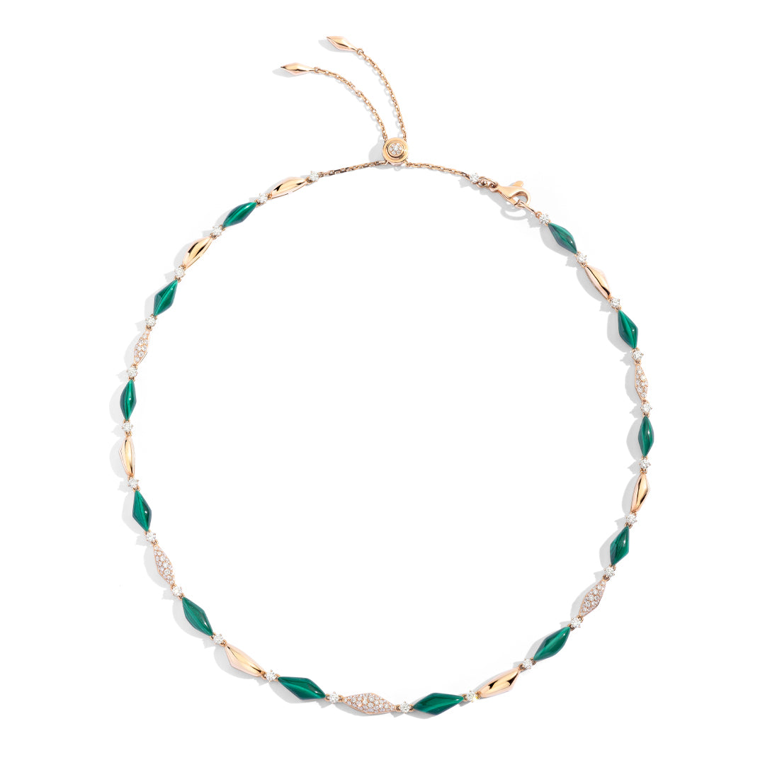 Gioiello in oro rosa Collana Déco Palmiero