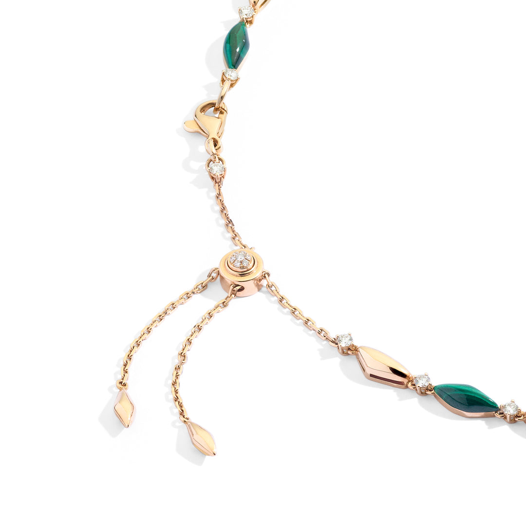 Gioiello in oro rosa Collana Déco Palmiero