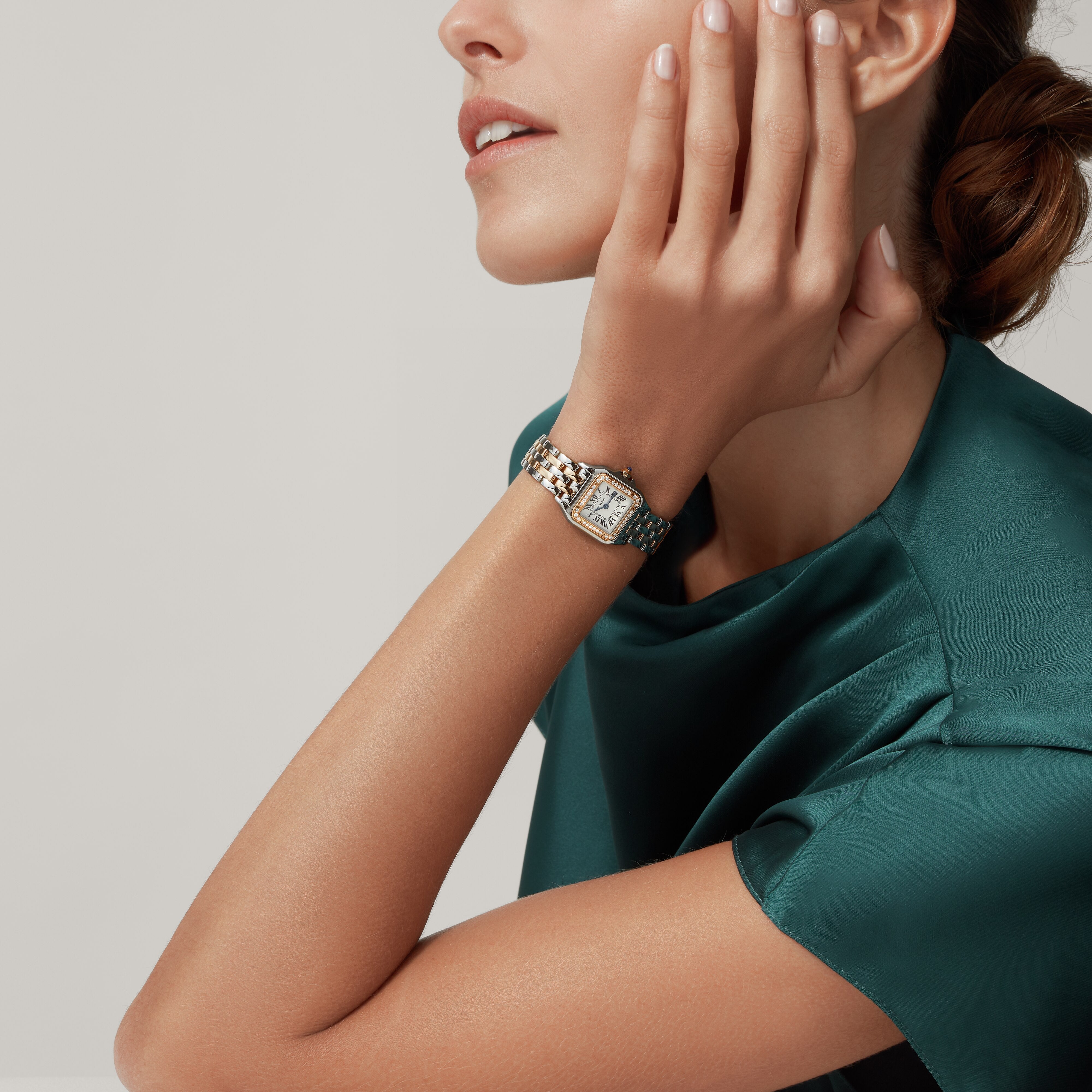 Watch in steel and rose gold Panthère de Cartier Cartier