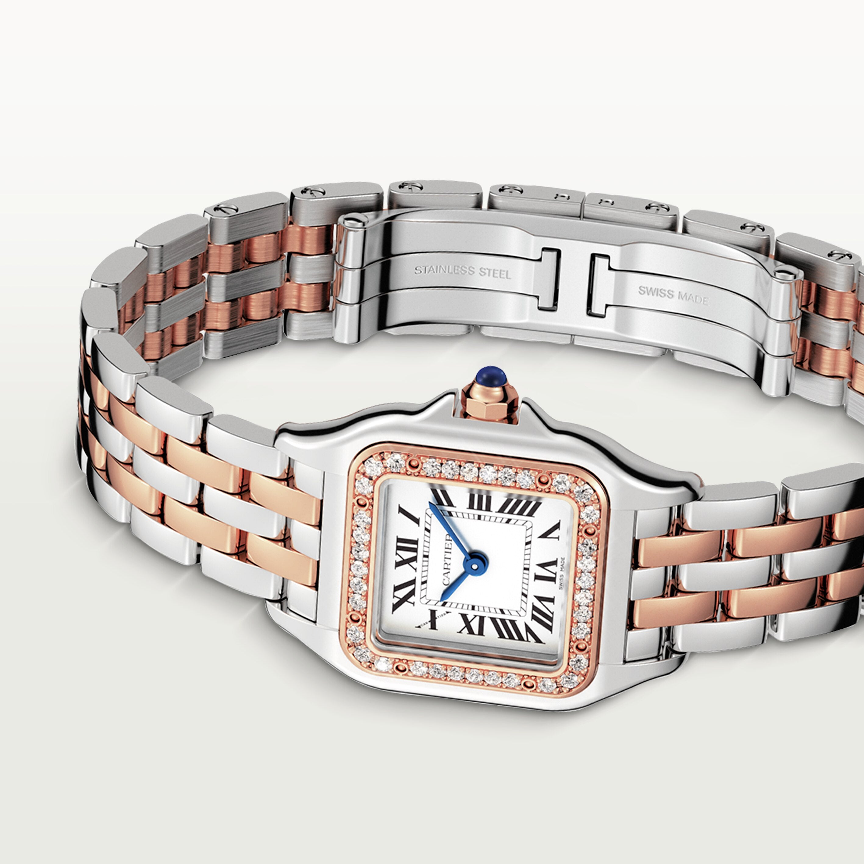 Watch in steel and rose gold Panthère de Cartier Cartier
