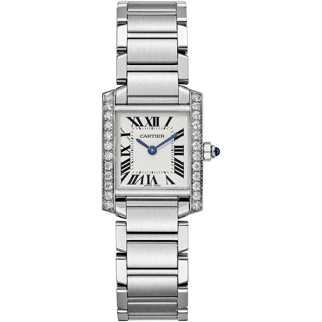 Watch in steel Tank Française Cartier