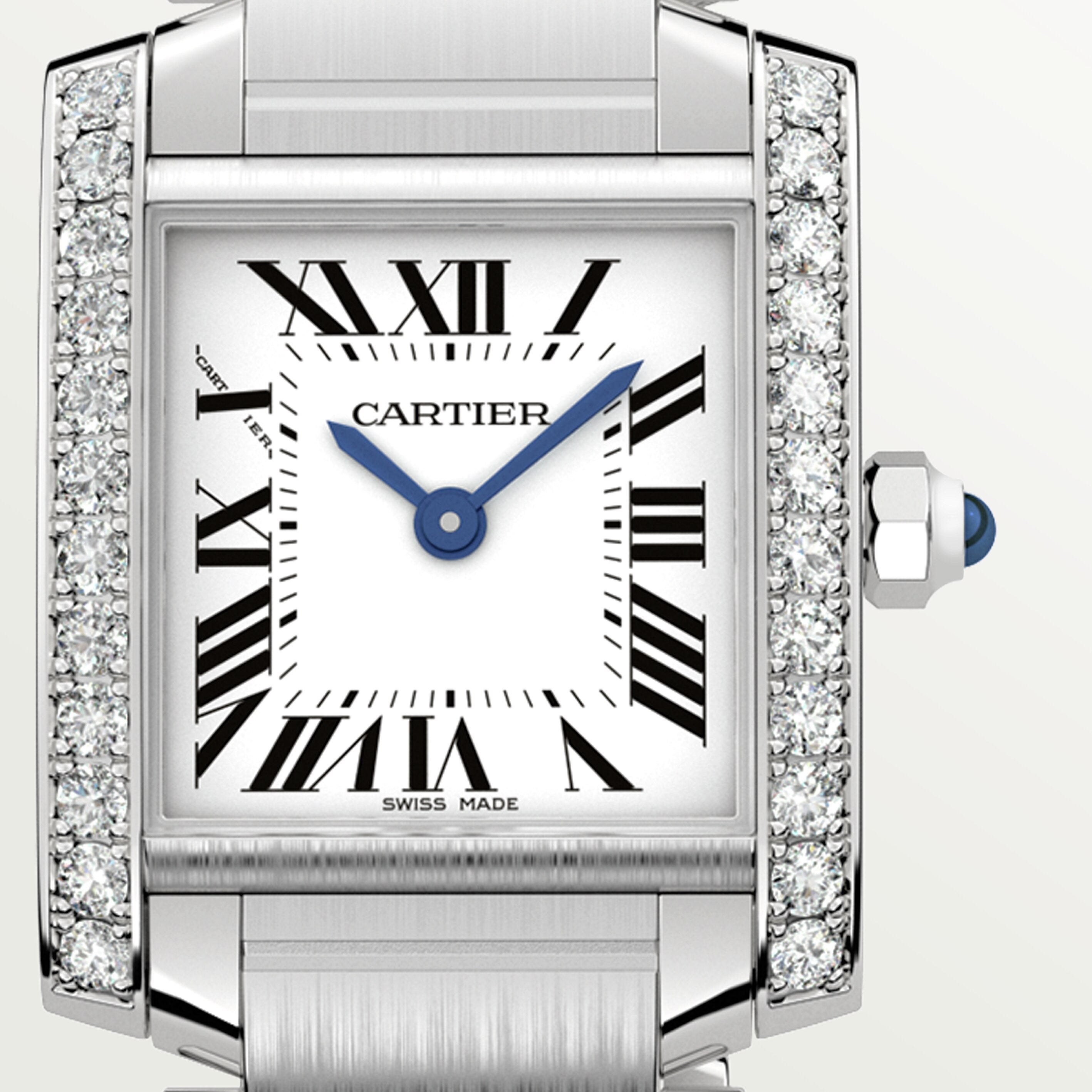 Watch in steel Tank Française Cartier