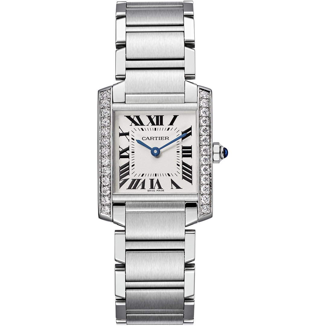 Watch in steel Tank Française Cartier