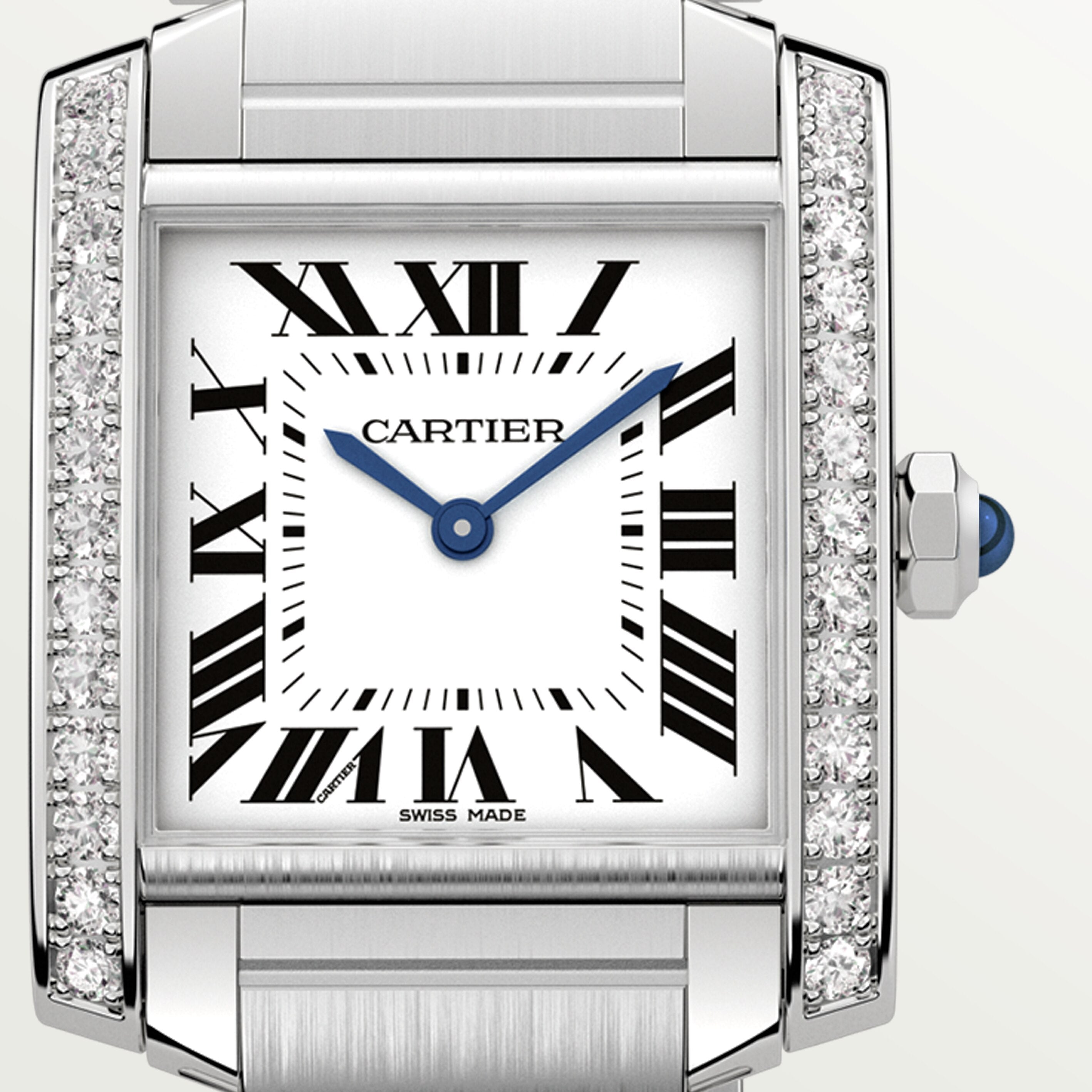 Watch in steel Tank Française Cartier