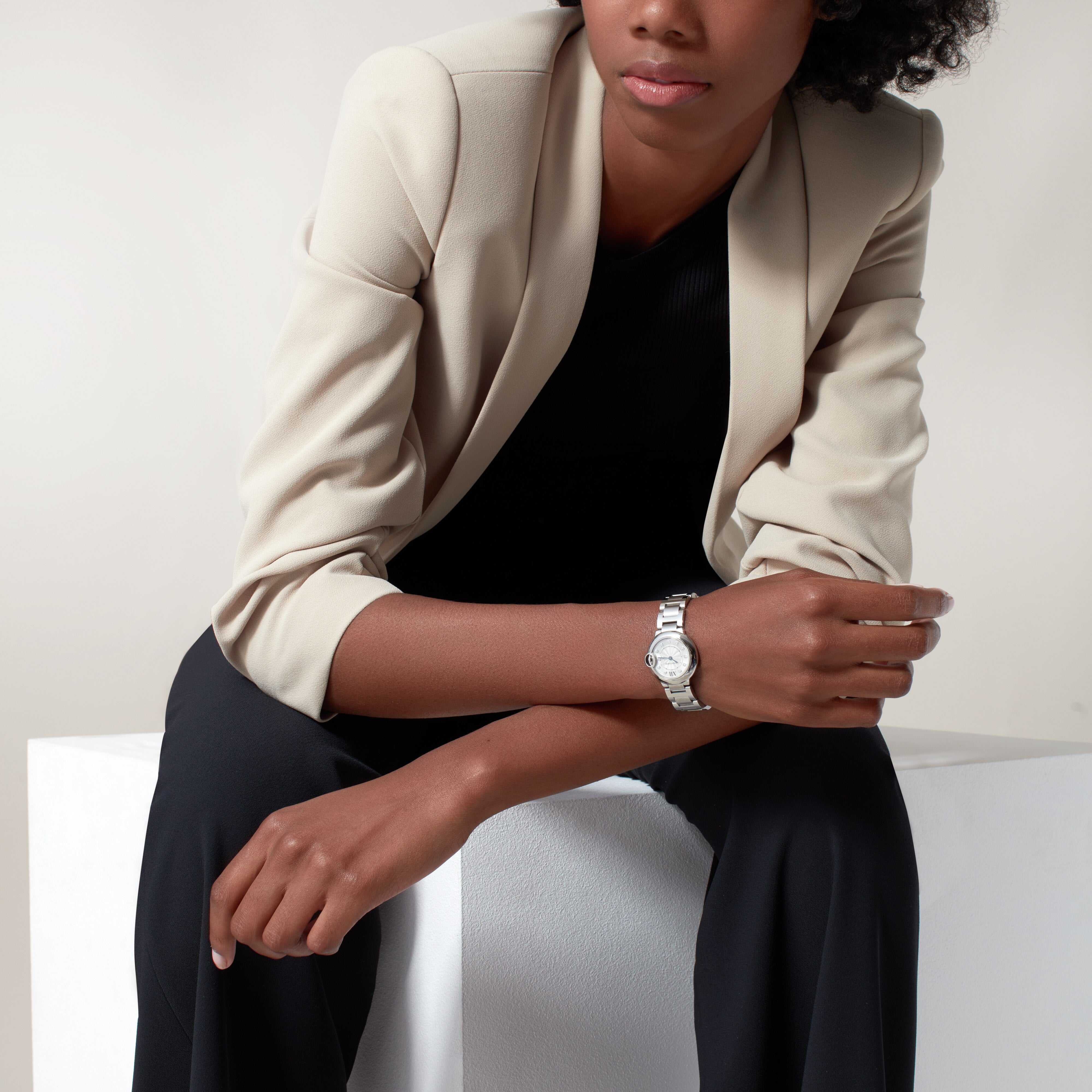 Watch in steel Ballon de Cartier Cartier