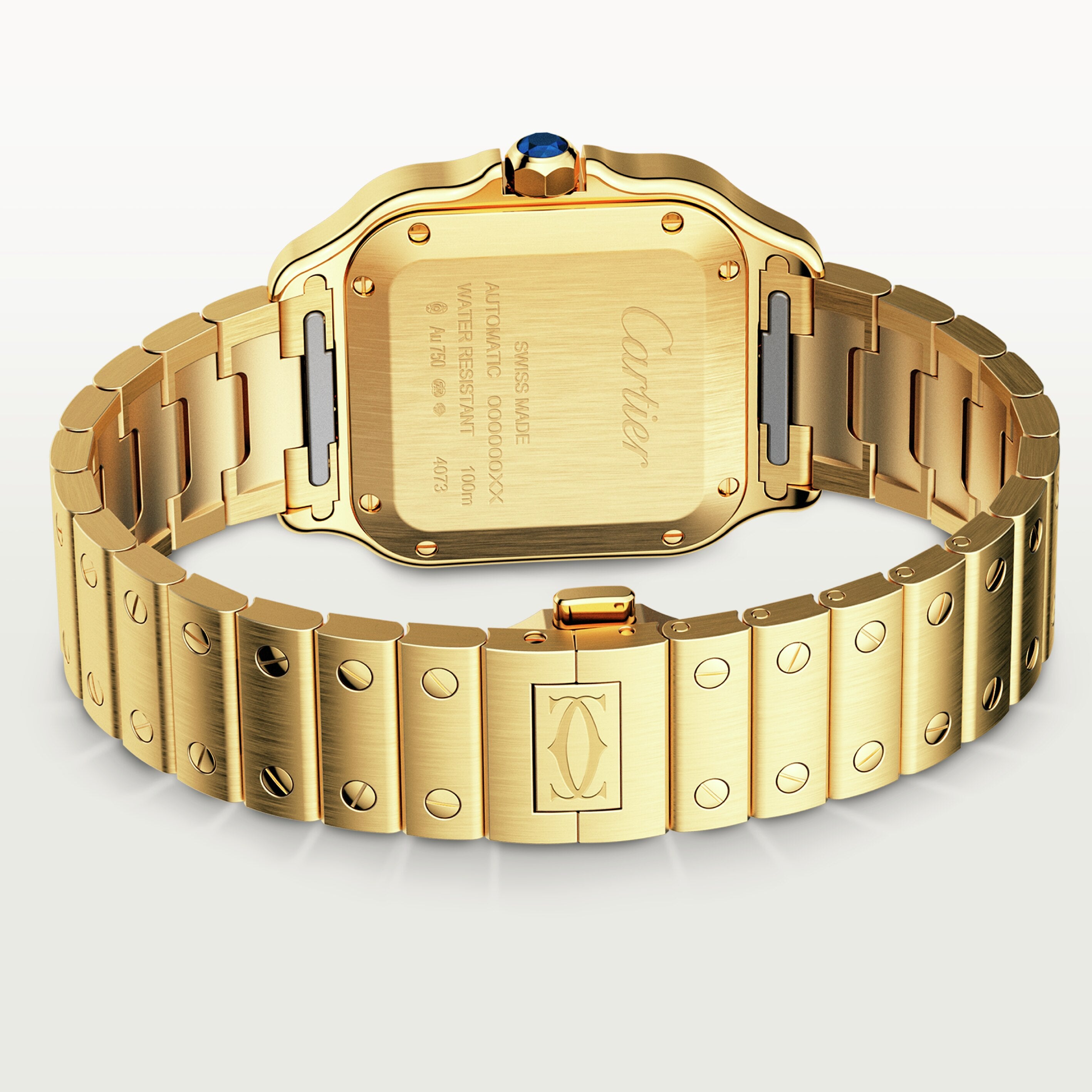 Orologio in oro giallo Santos de Cartier Cartier