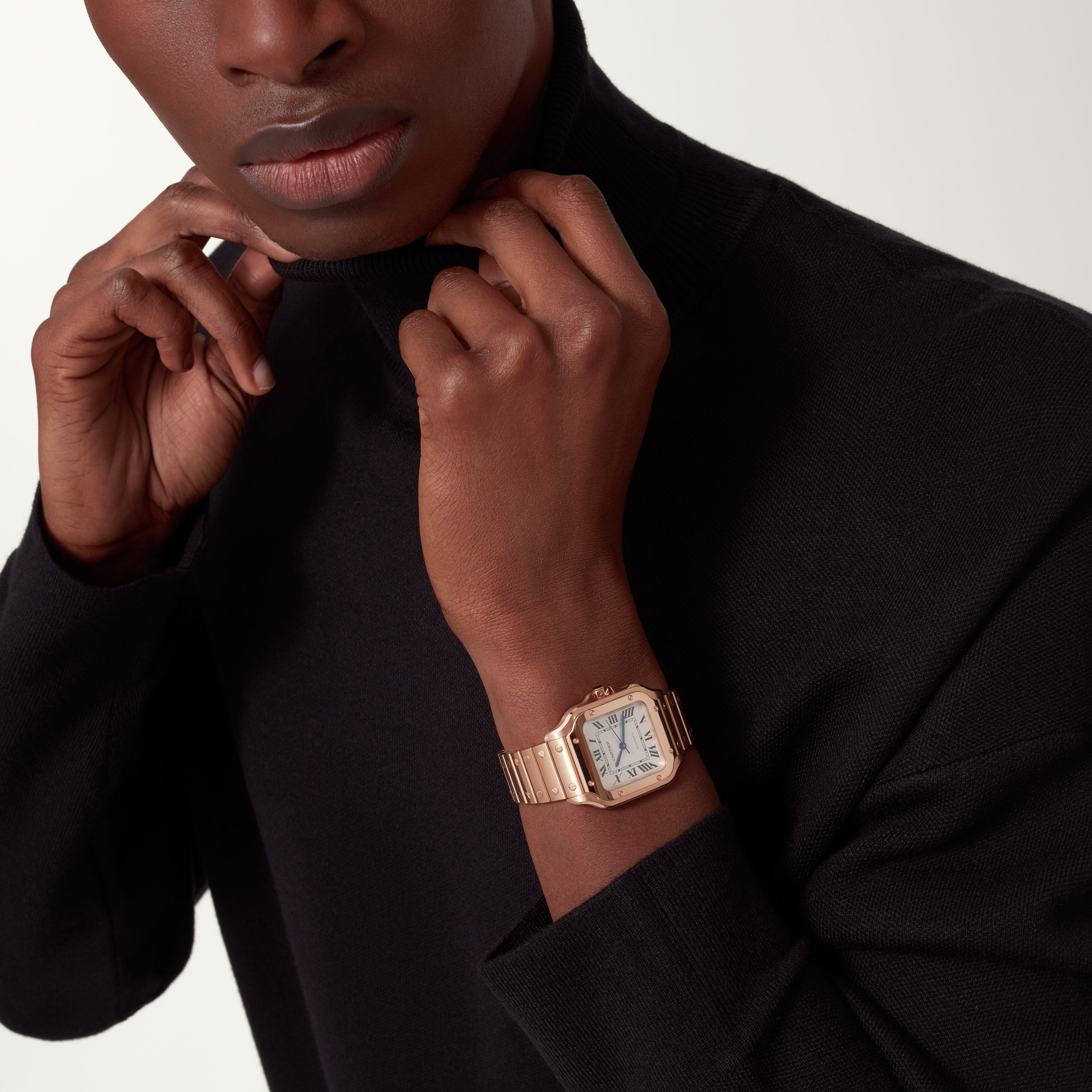 Orologio in oro rosa Santos de Cartier Cartier