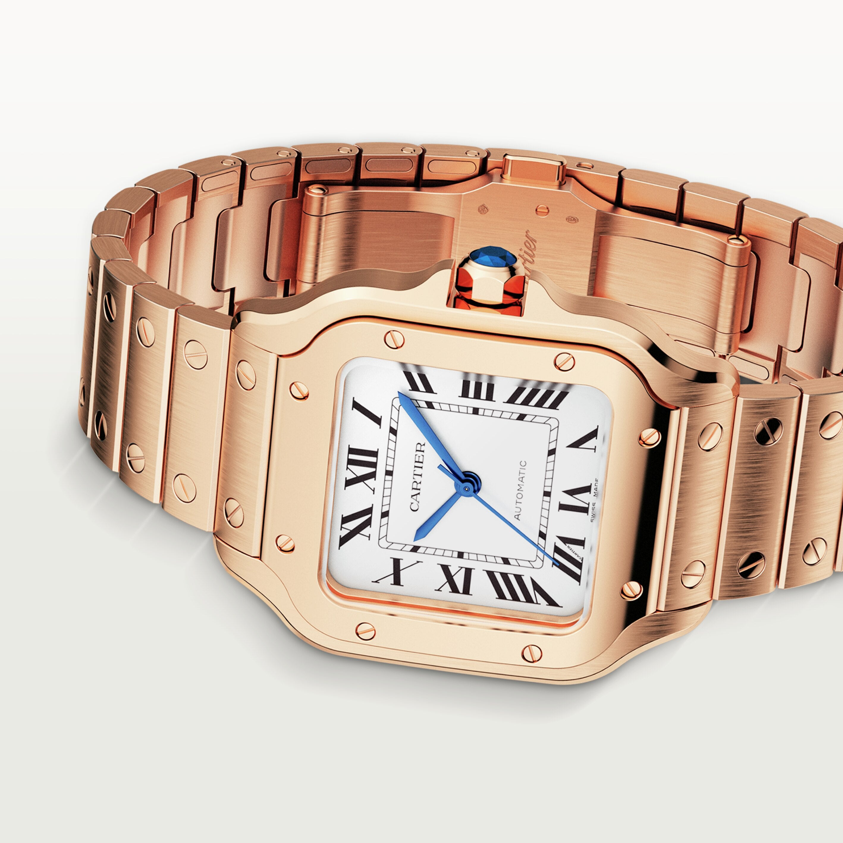 Orologio in oro rosa Santos de Cartier Cartier