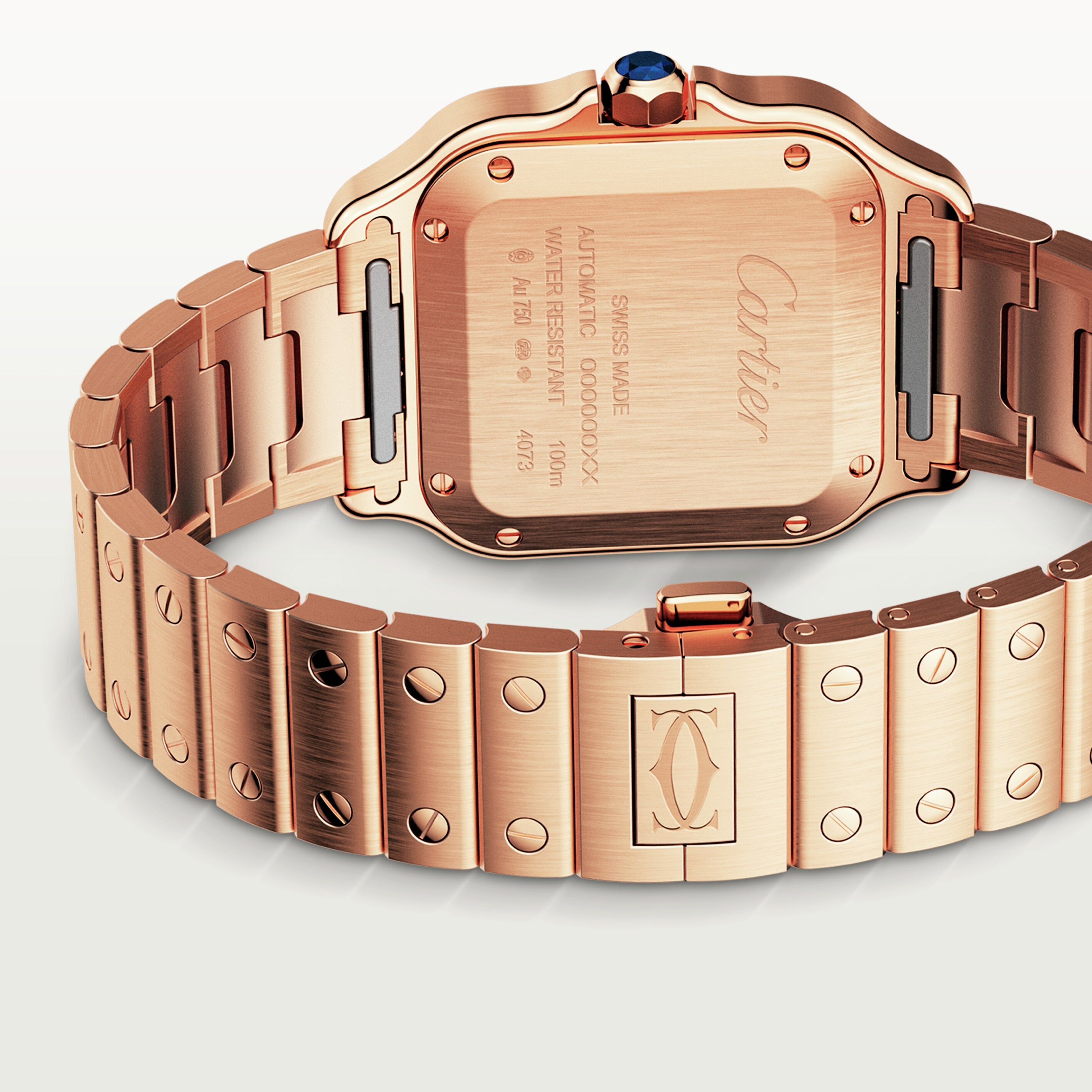 Watch in rose gold Santos de Cartier Cartier