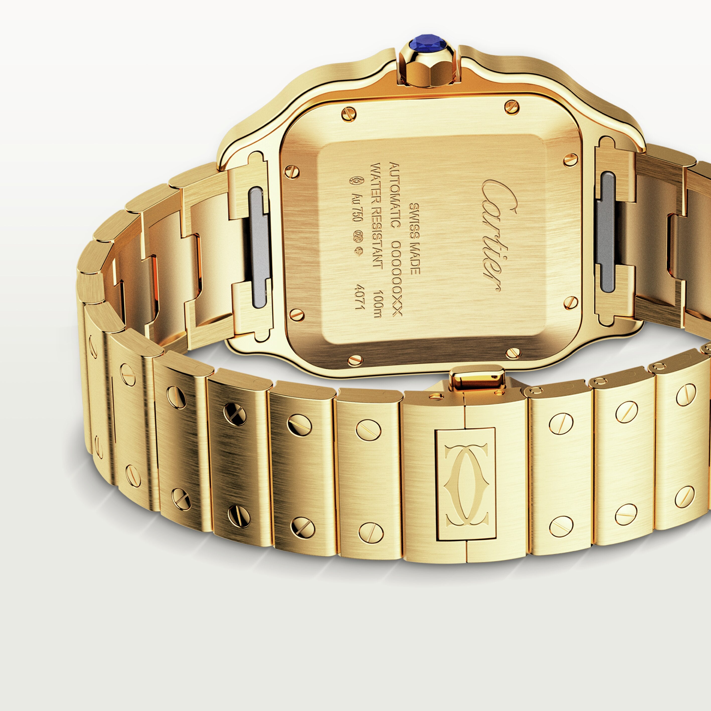 Orologio in oro giallo Santos de Cartier Cartier