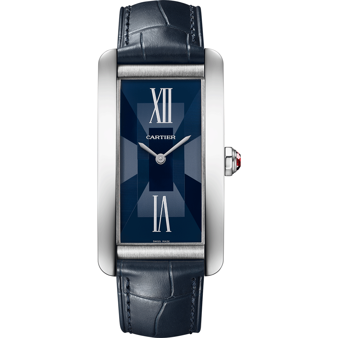 Watch in platinum Tank Américaine Cartier