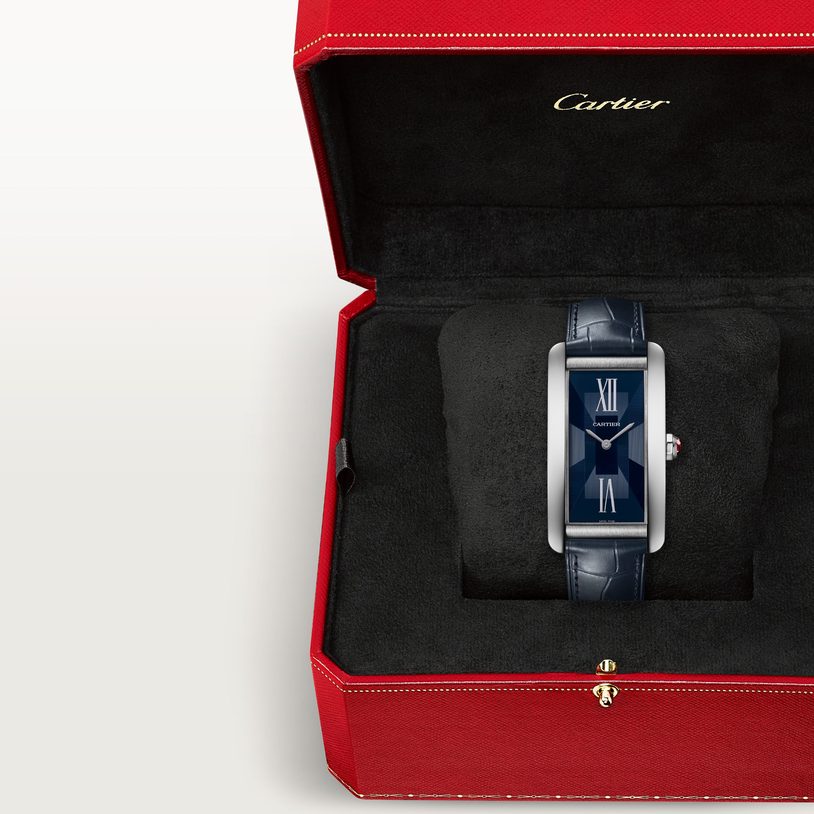 Watch in platinum Tank Américaine Cartier
