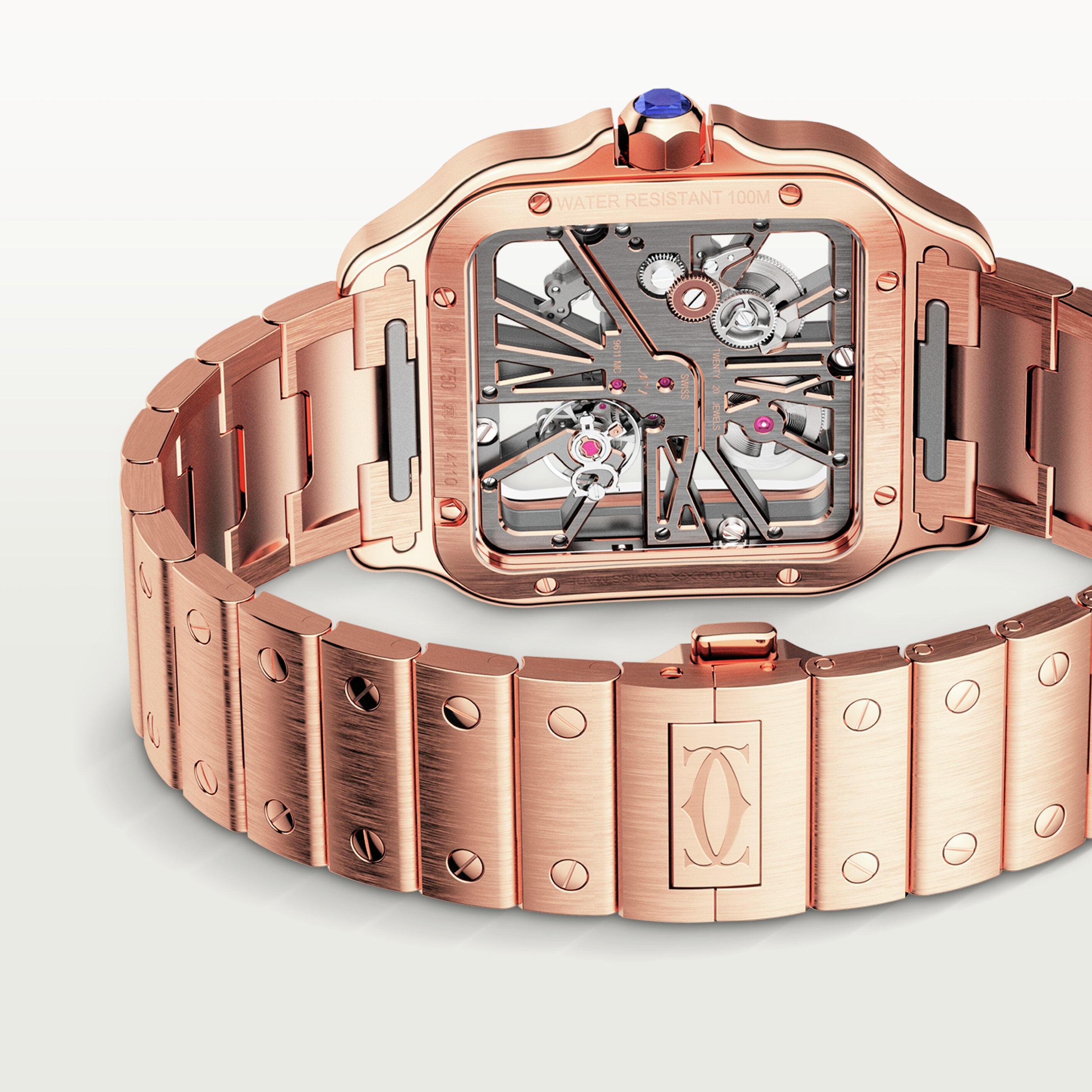 Orologio in oro rosa Santos de Cartier Cartier