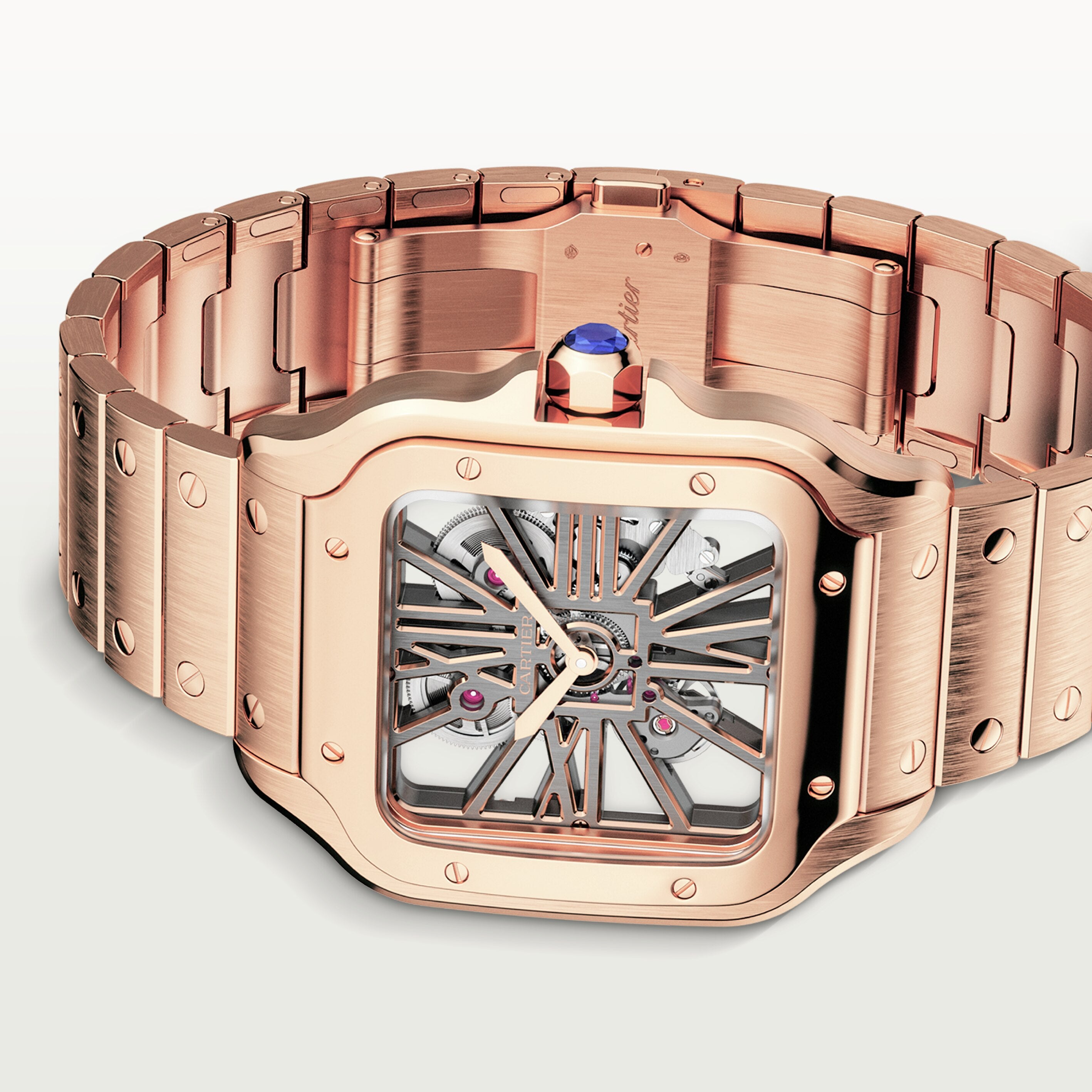 Watch in rose gold Santos de Cartier Cartier