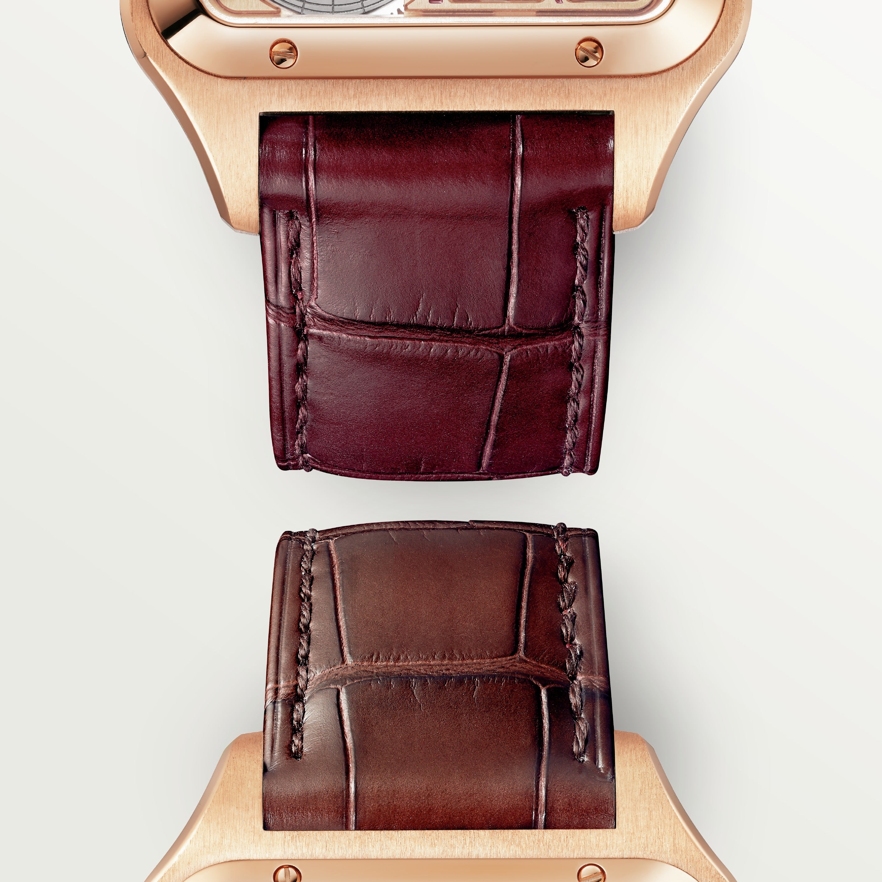 Orologio in oro rosa Santos-Dumont Cartier