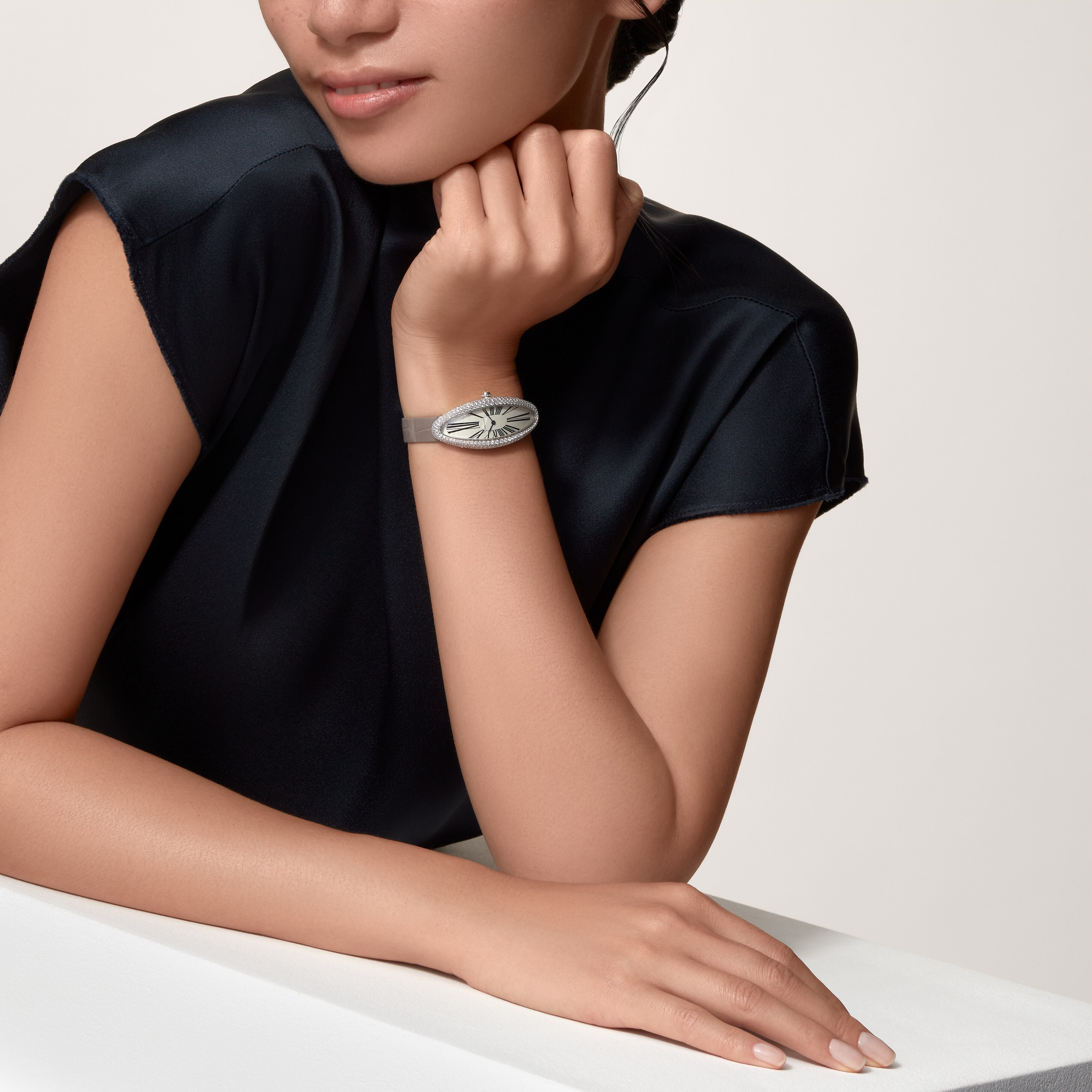 Watch in white gold Baignoire de Cartier Allongée  Cartier