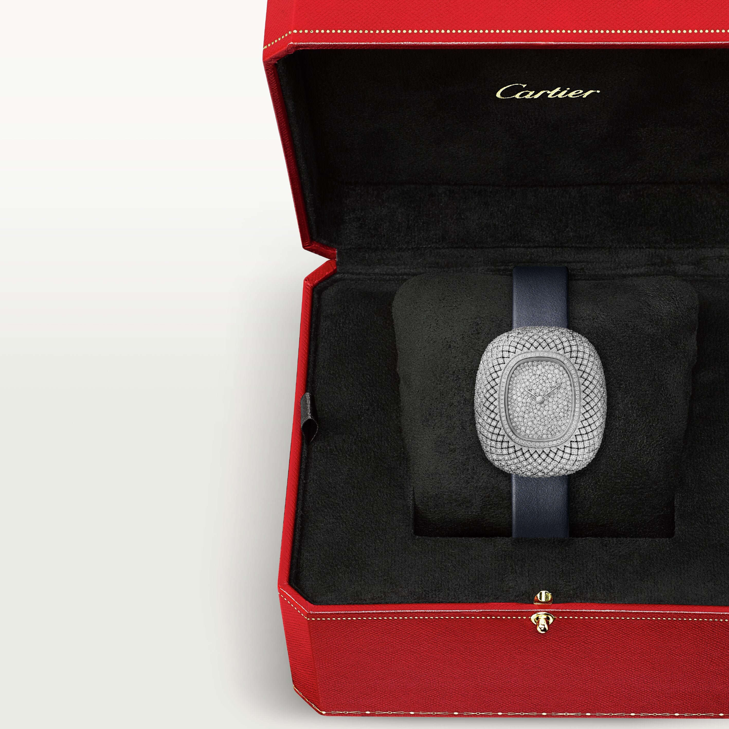 Watch in white gold Coussin de Cartier Cartier