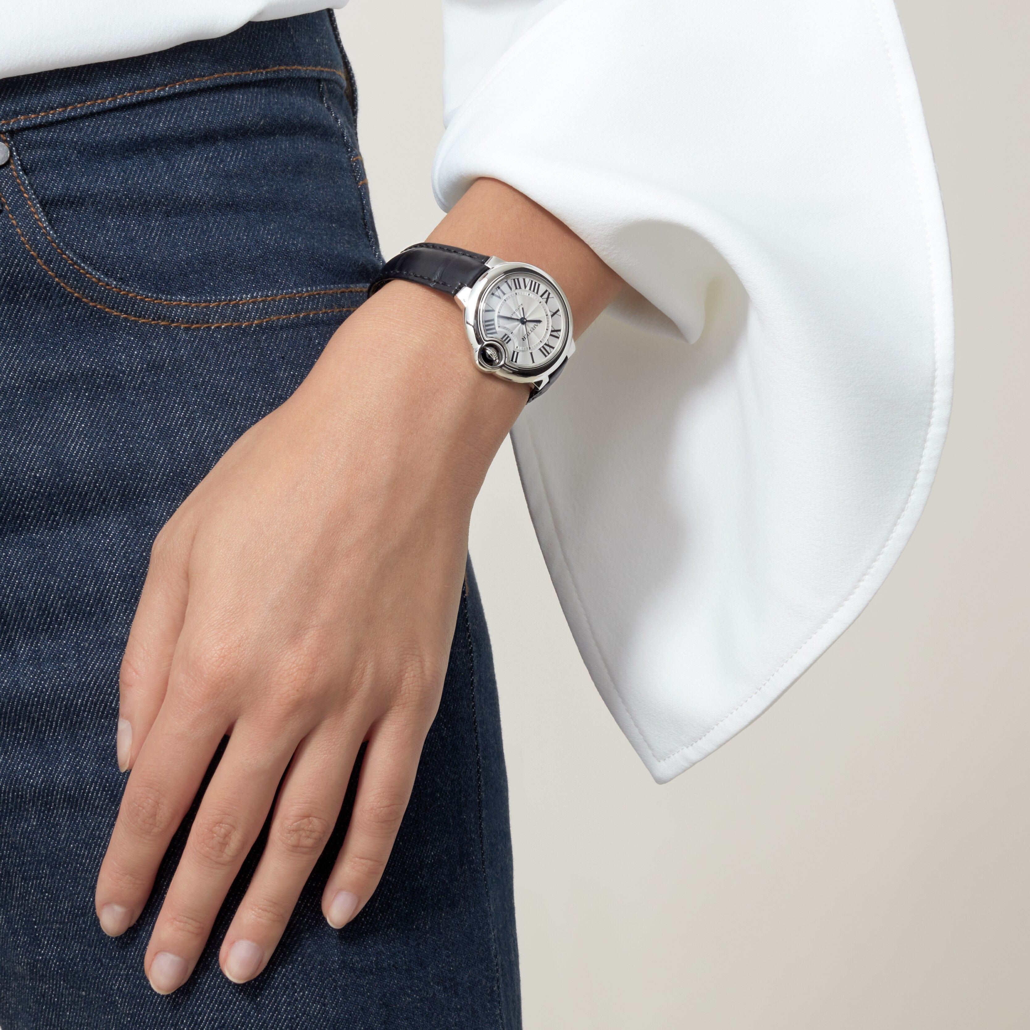 Watch in steel Ballon de Cartier Cartier