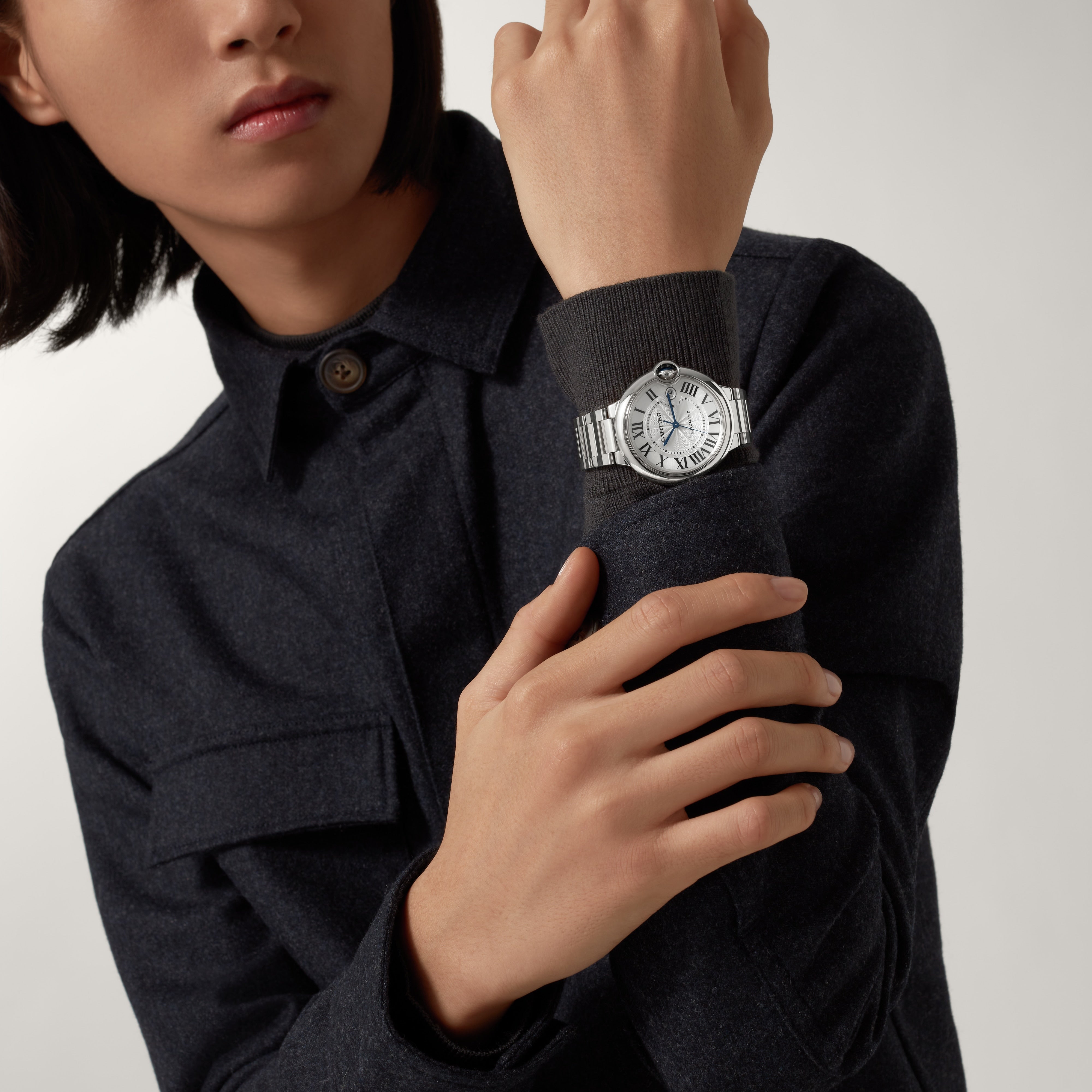 Watch in steel Ballon de Cartier Cartier