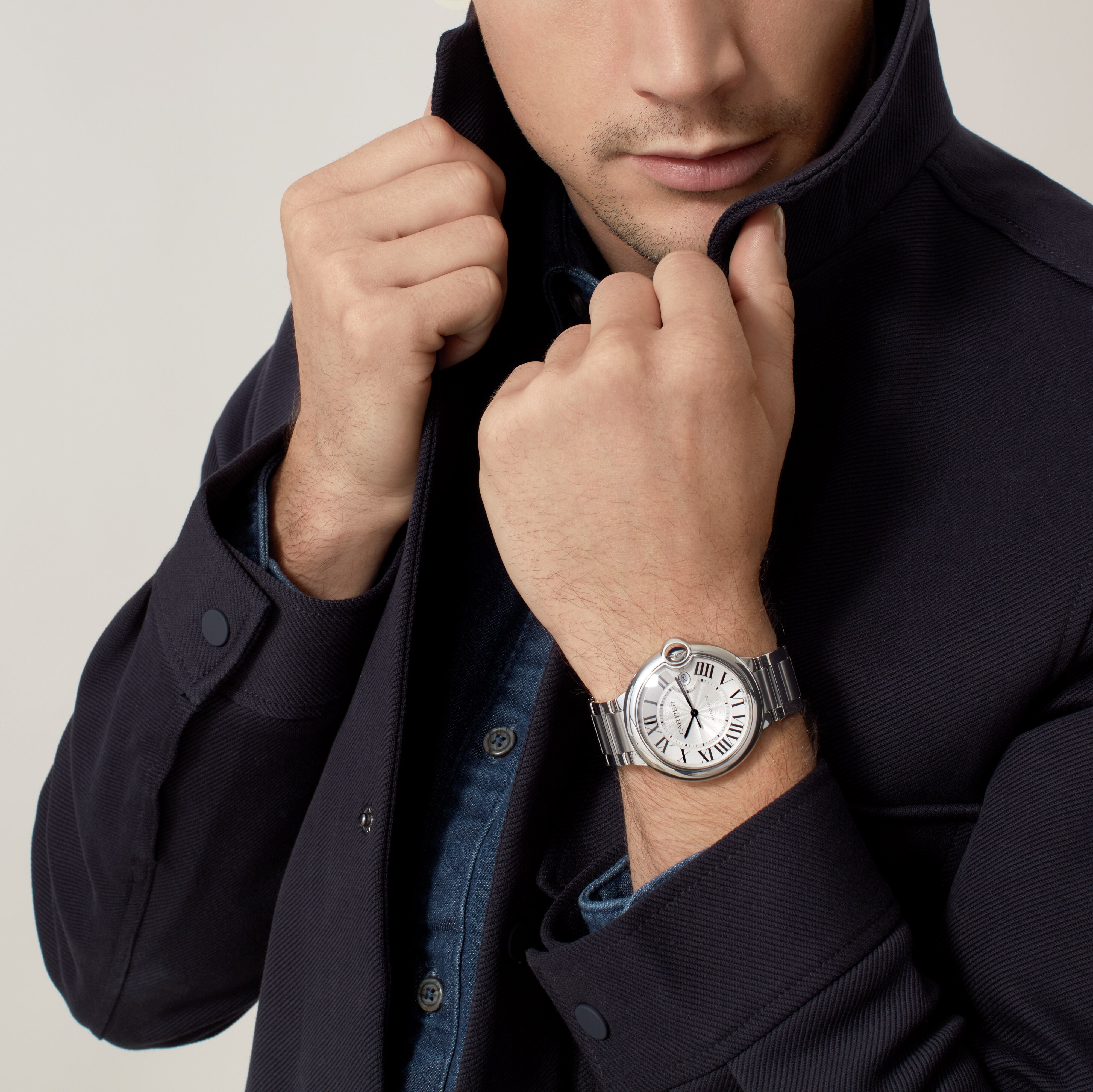 Watch in steel Ballon de Cartier Cartier