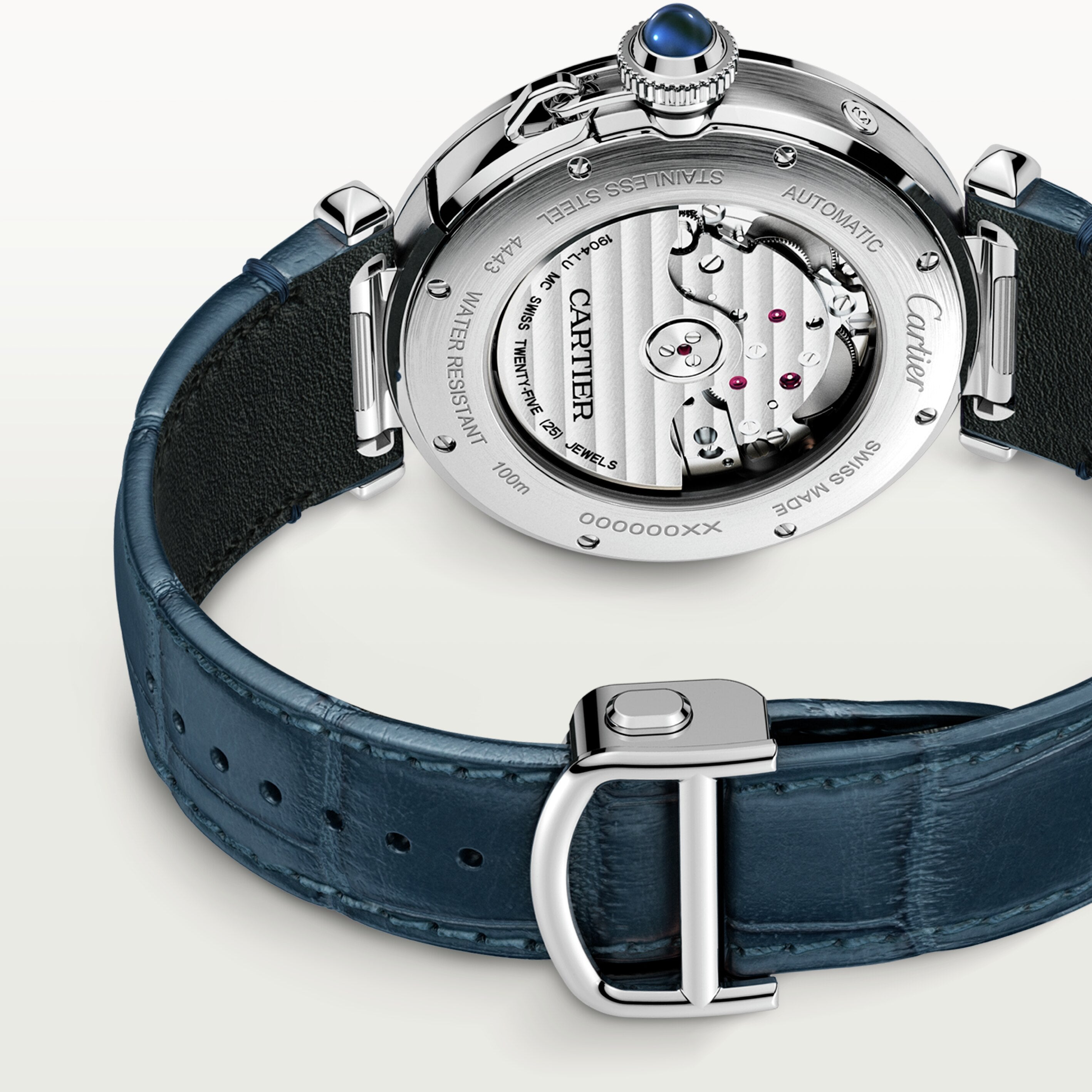 Orologio in acciaio Pasha Phases de Lune Cartier