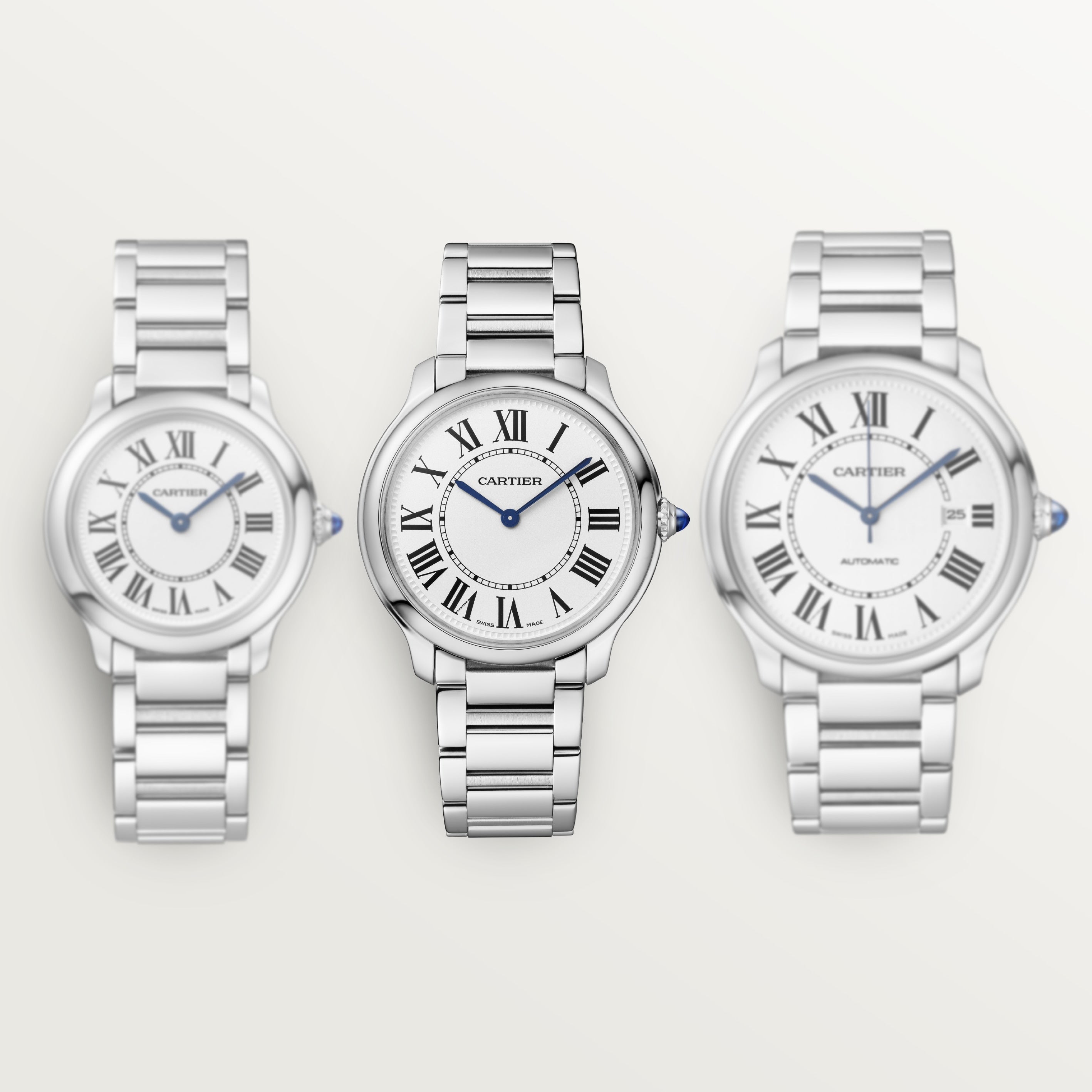 Watch in steel Ronde Must de Cartier Cartier