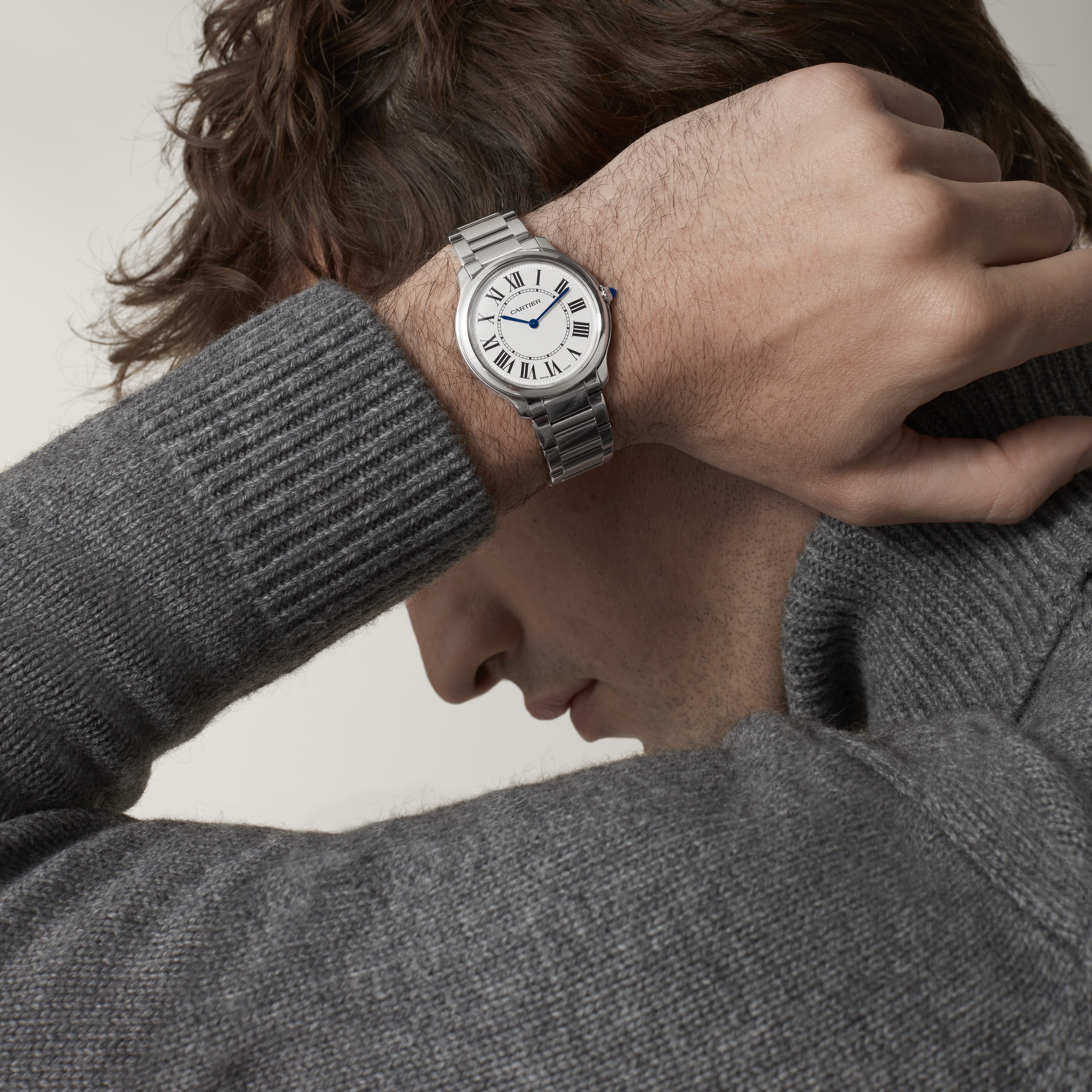 Watch in steel Ronde Must de Cartier Cartier