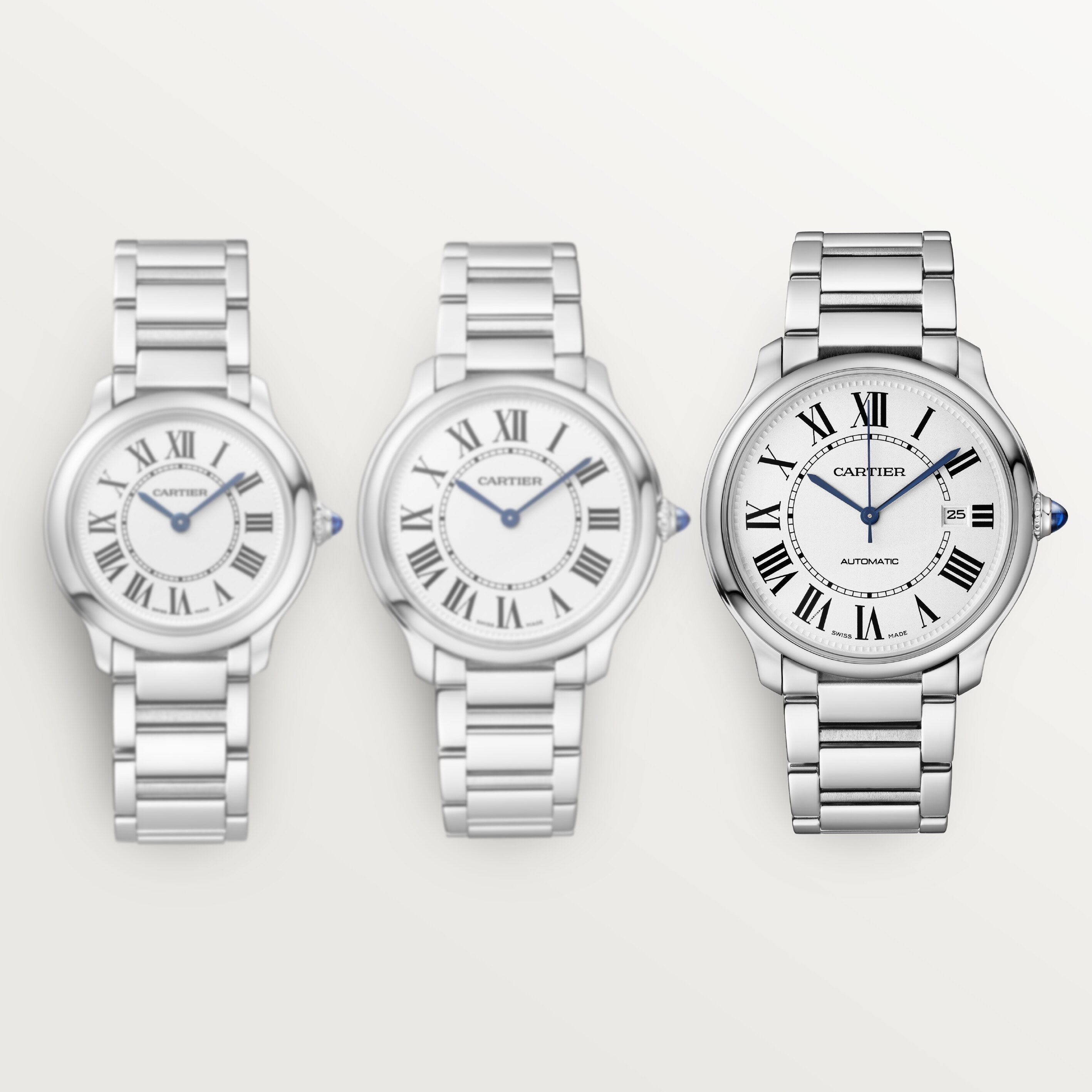 Watch in steel Ronde Must de Cartier Cartier