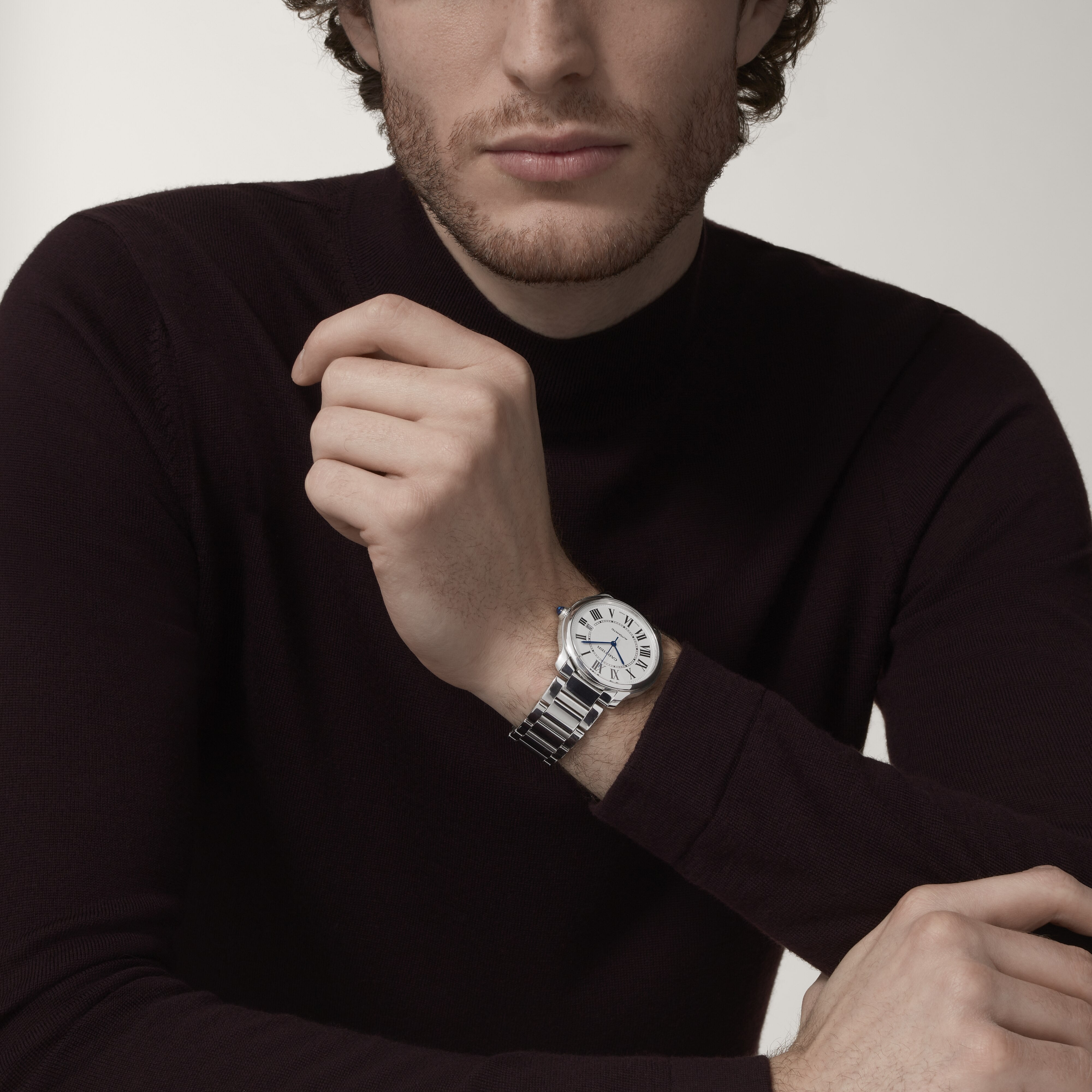 Watch in steel Ronde Must de Cartier Cartier
