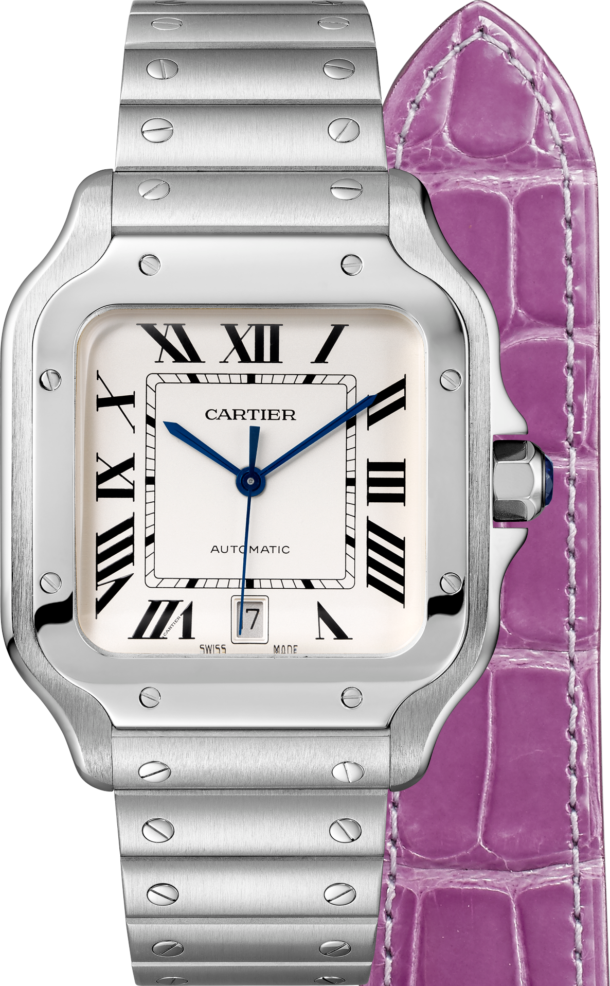 Watch in steel Santos de Cartier Cartier