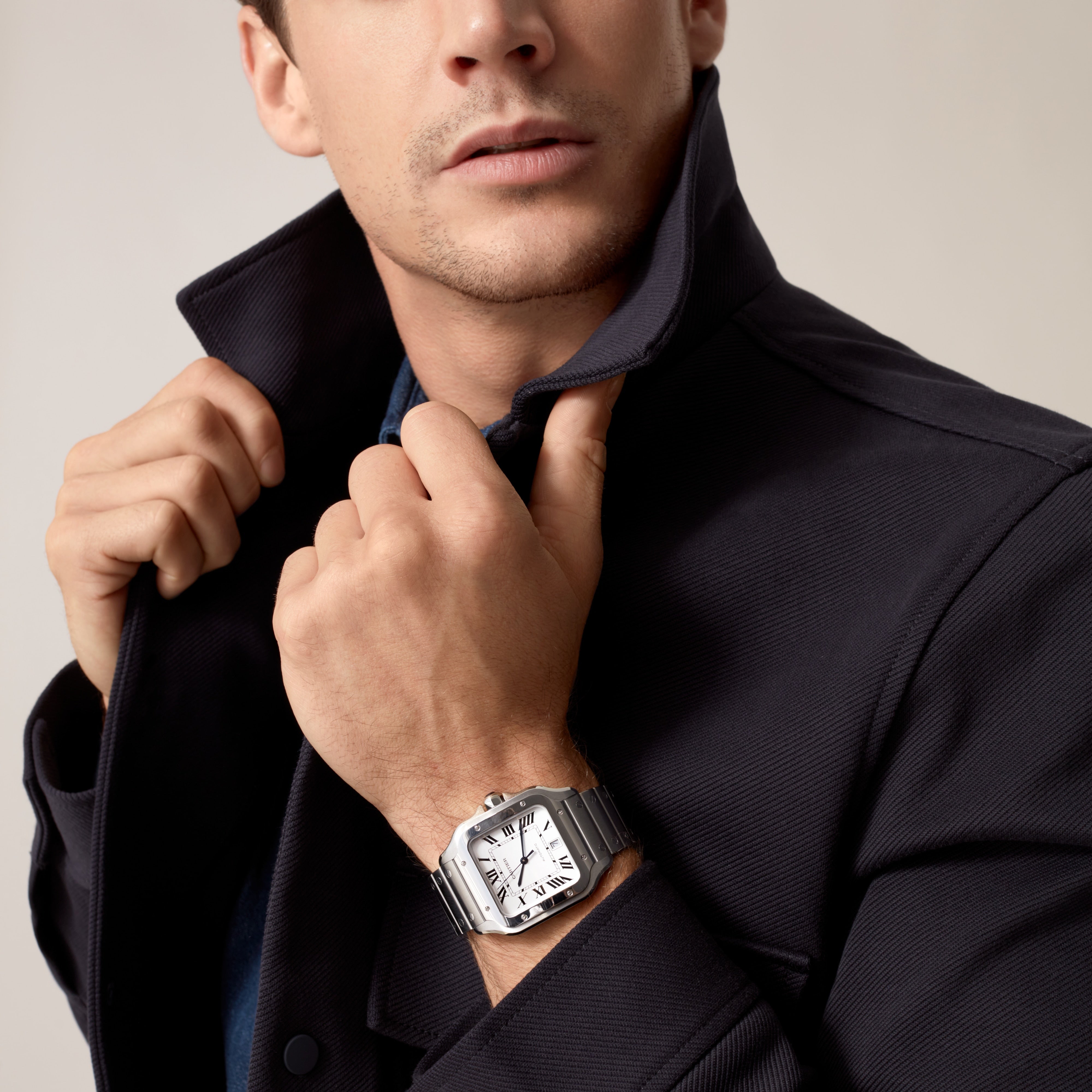 Watch in steel Santos de Cartier Cartier