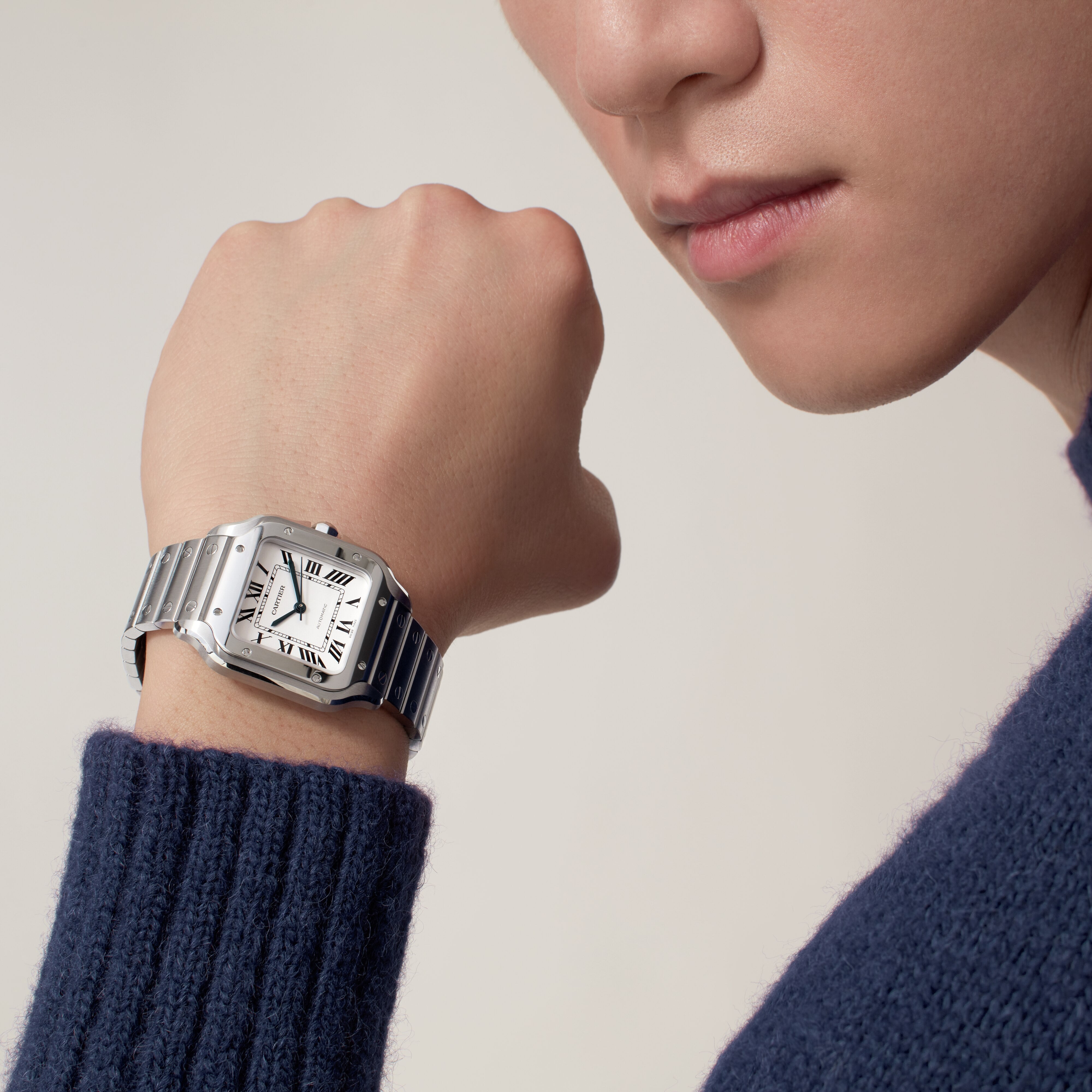 Watch in steel Santos de Cartier Cartier