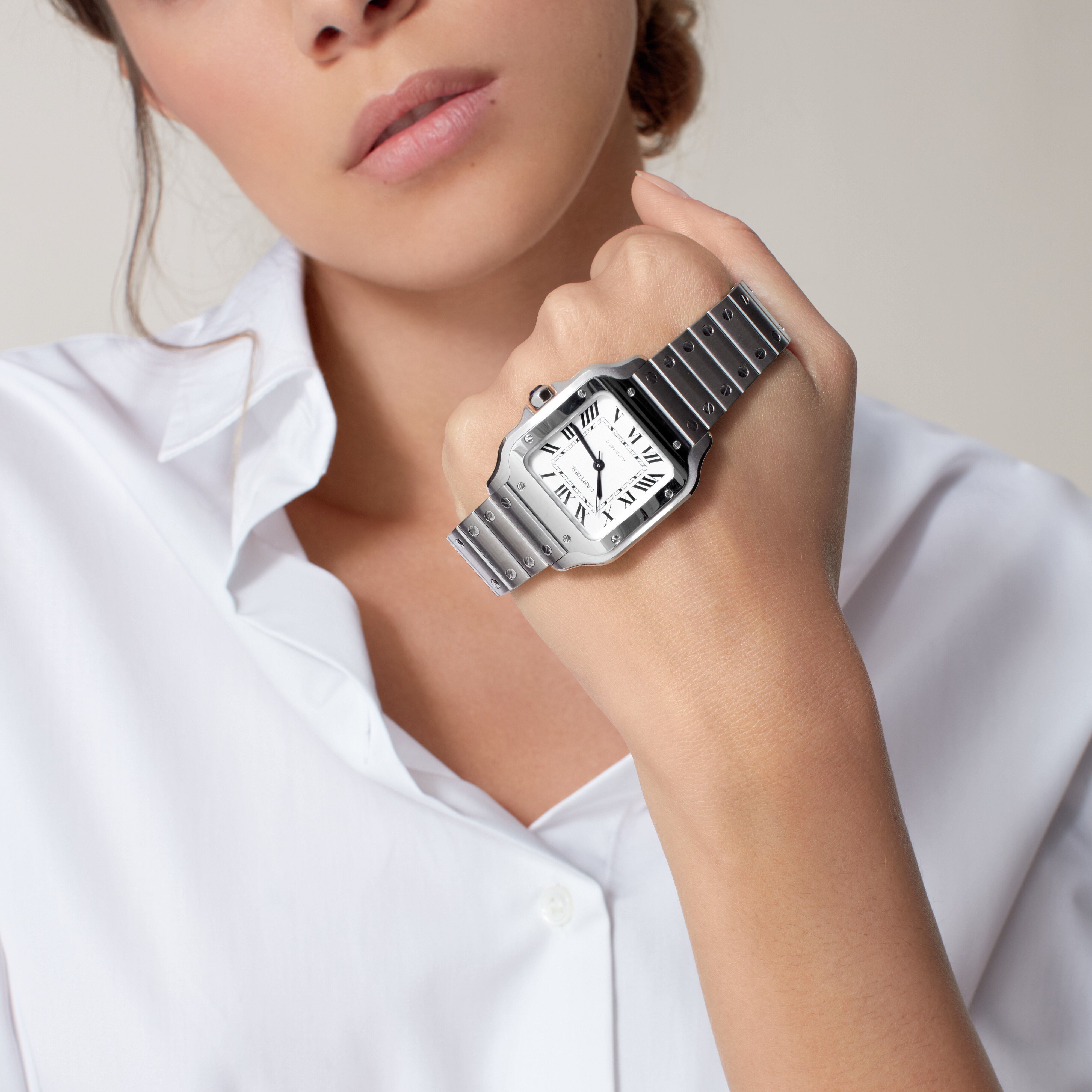 Watch in steel Santos de Cartier Cartier