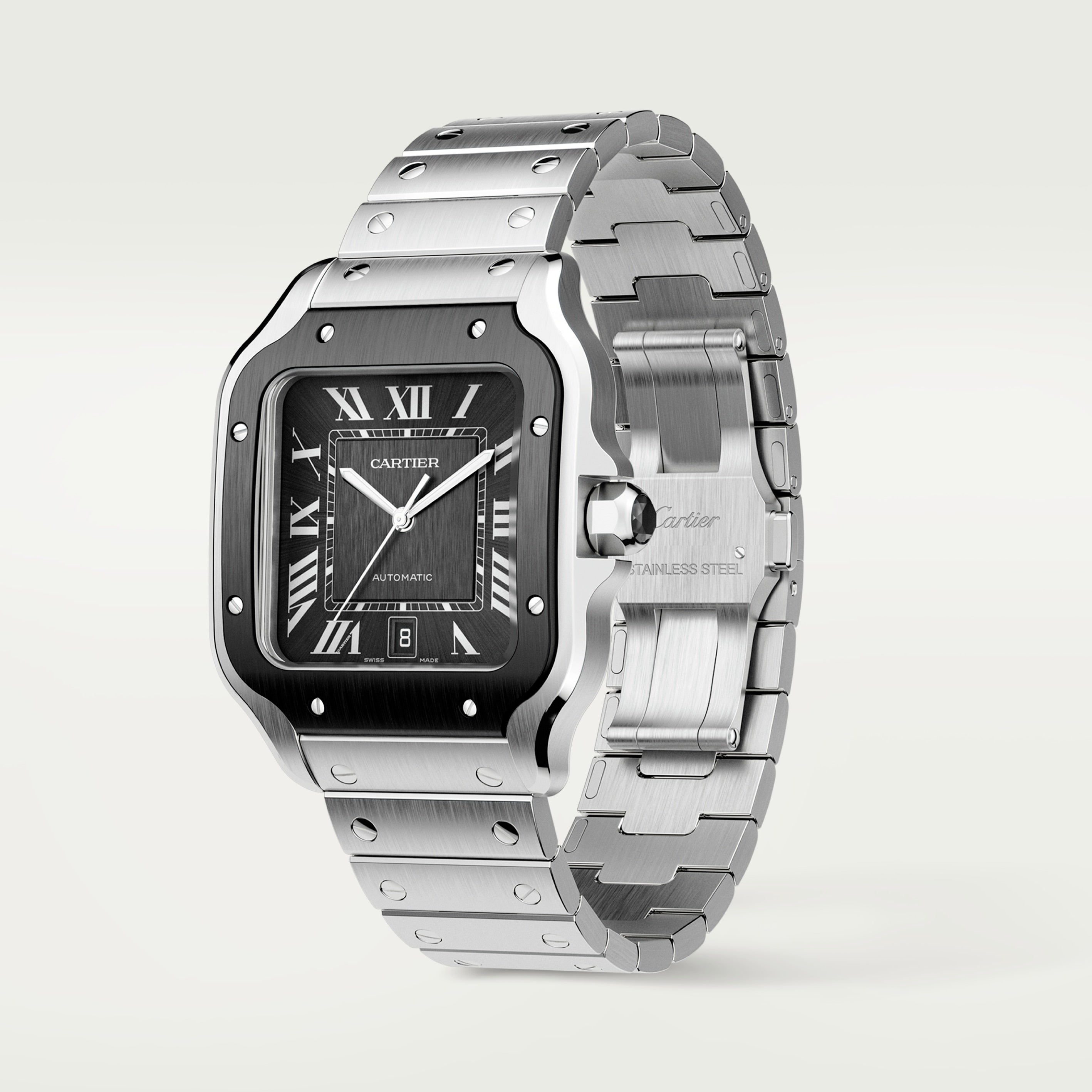 Watch in steel Santos de Cartier Cartier