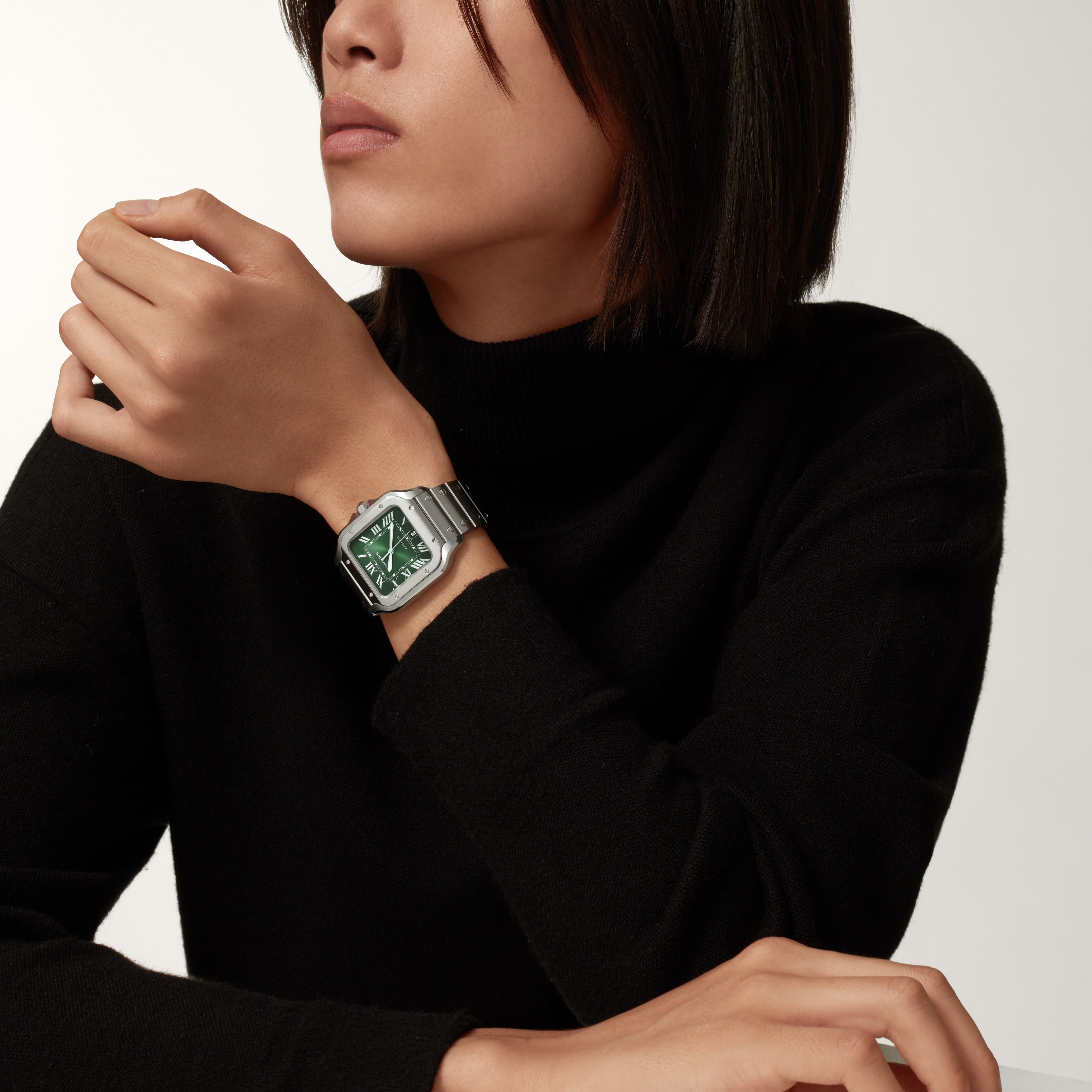 Watch in steel Santos de Cartier Cartier