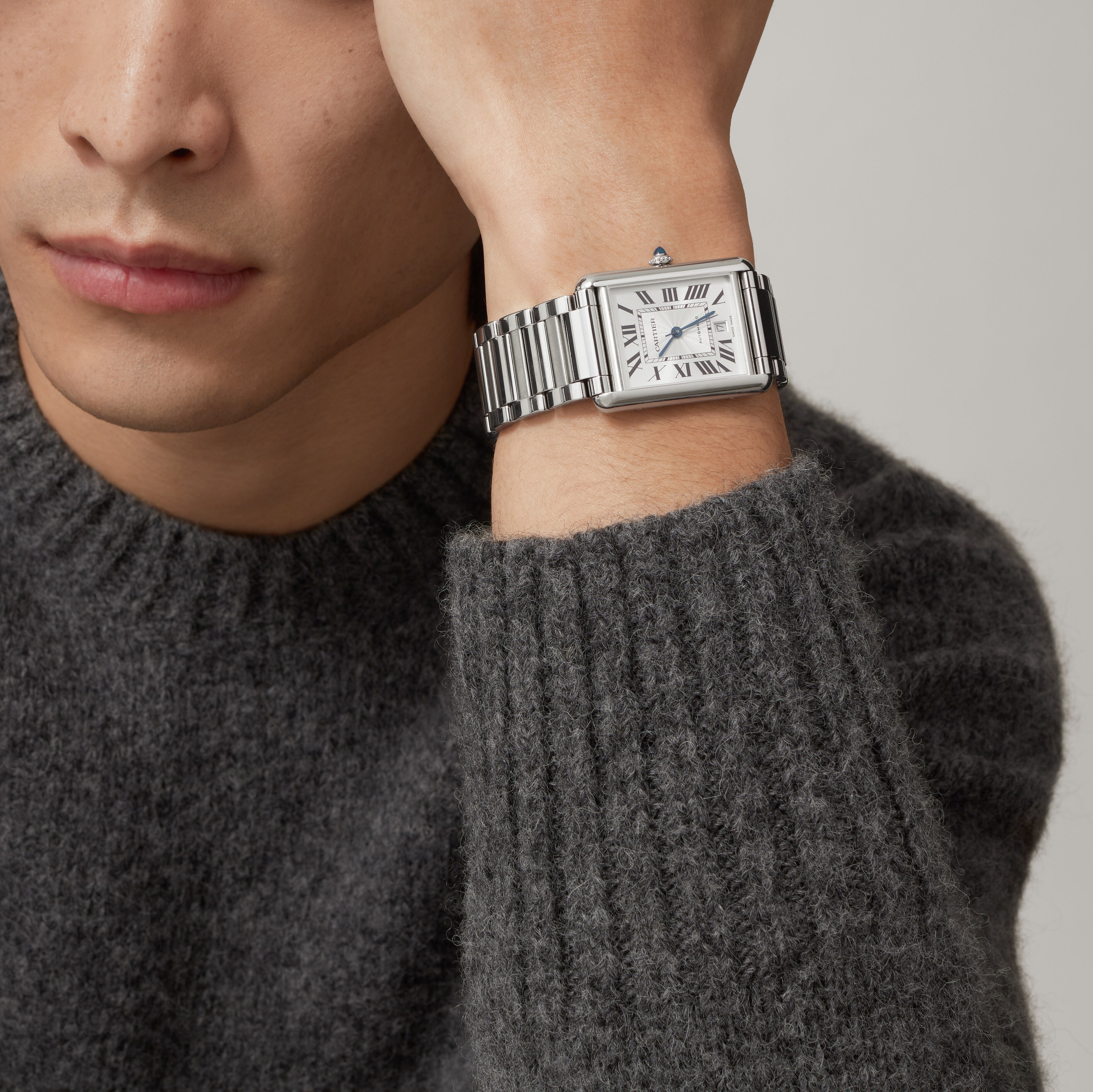 Watch in steel Tank Must Cartier