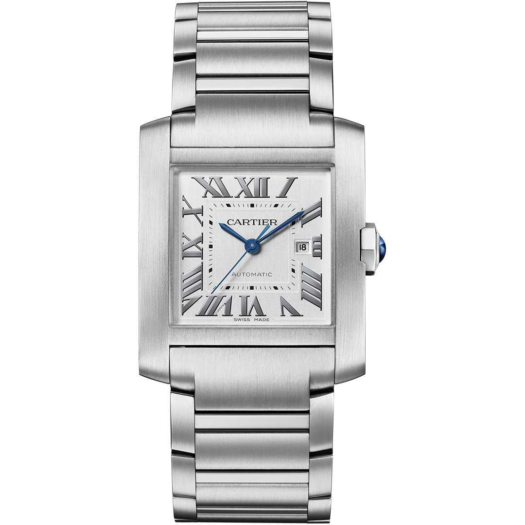 Watch in steel Tank Française Cartier