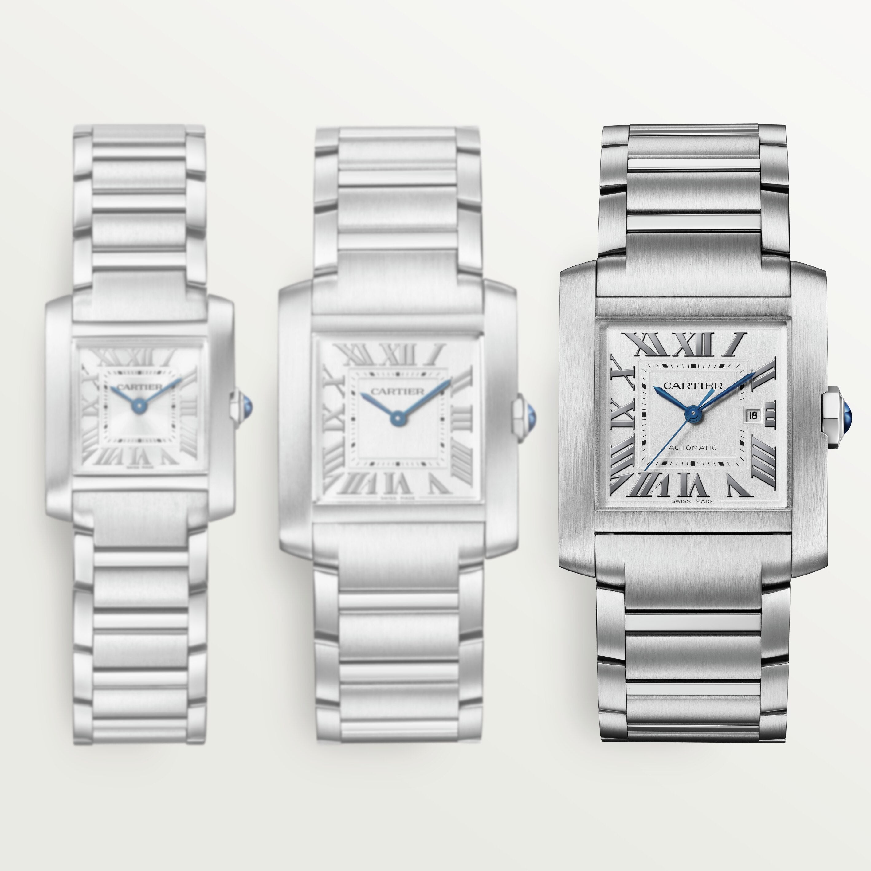 Orologio in acciaio Tank Française Cartier