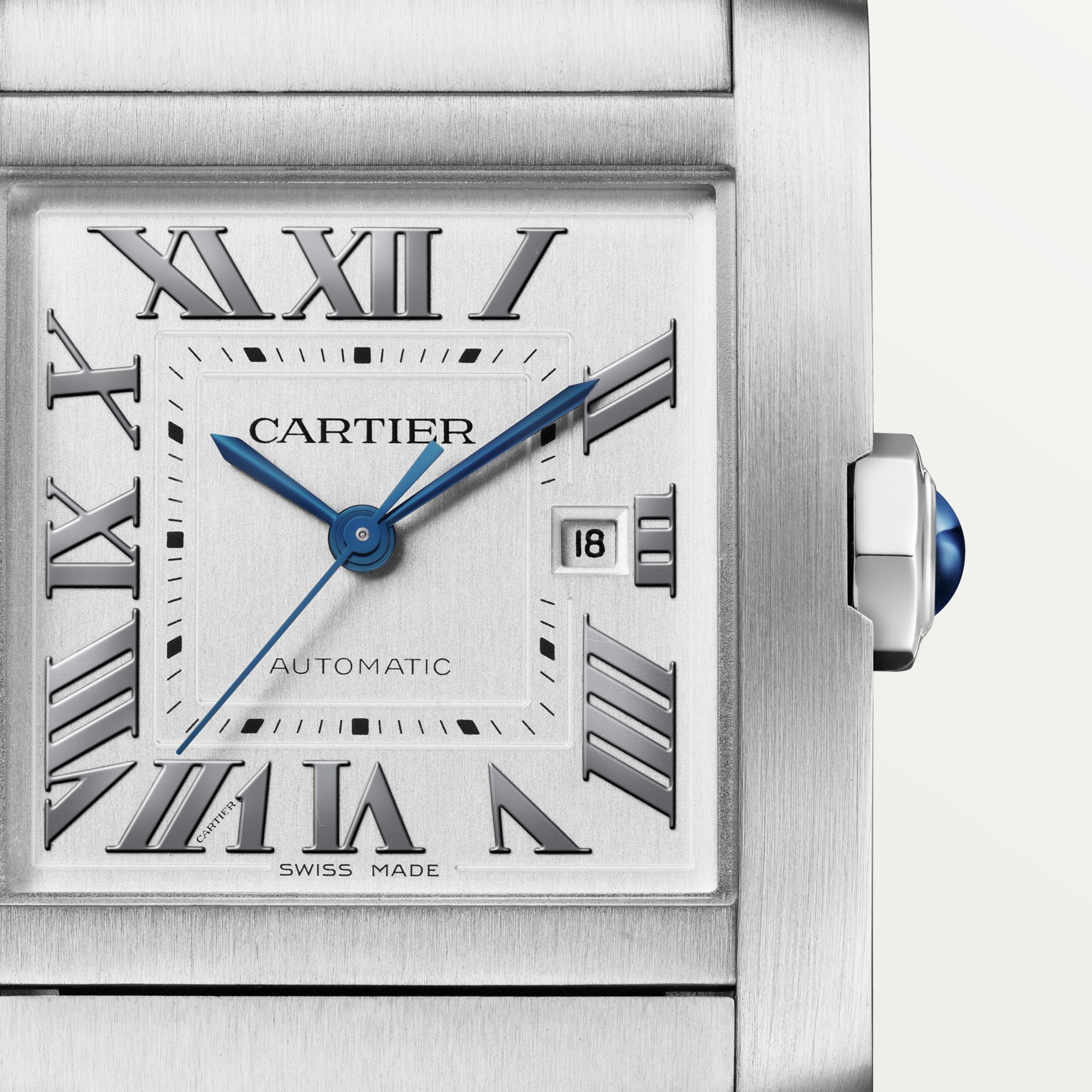 Watch in steel Tank Française Cartier