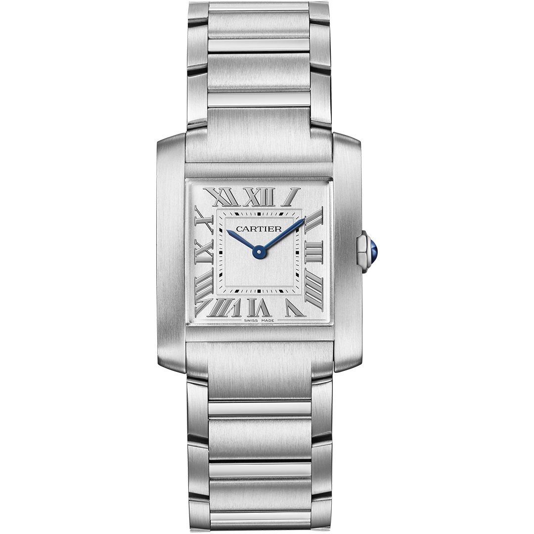Watch in steel Tank Française Cartier