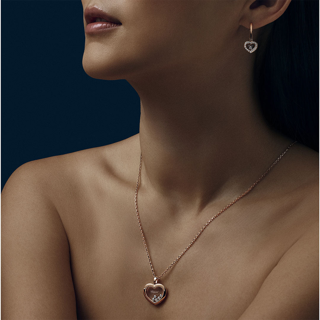 Gioiello in oro rosa Collana Happy Diamond Chopard