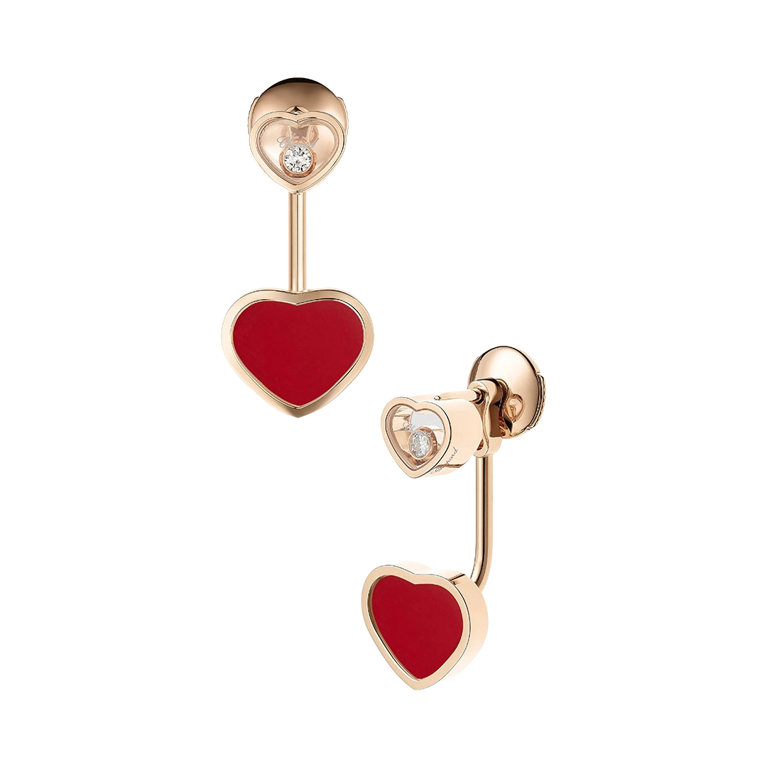 Gioiello in oro rosa Orecchini Happy Hearts Chopard
