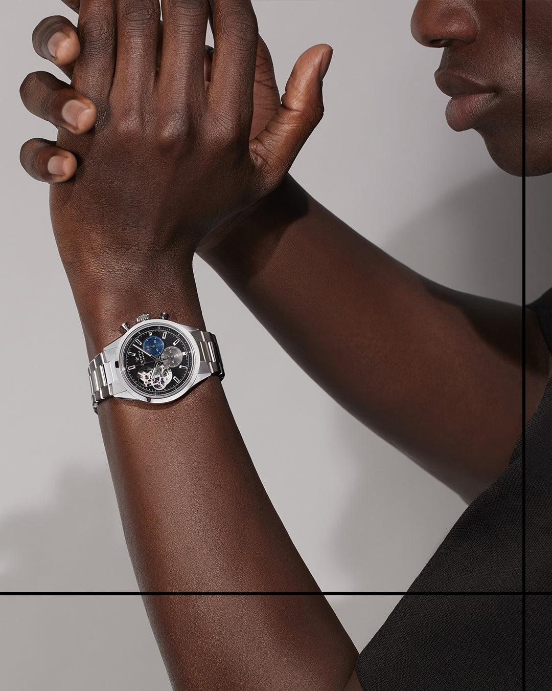 Watch in steel Chronomaster Open Zenith