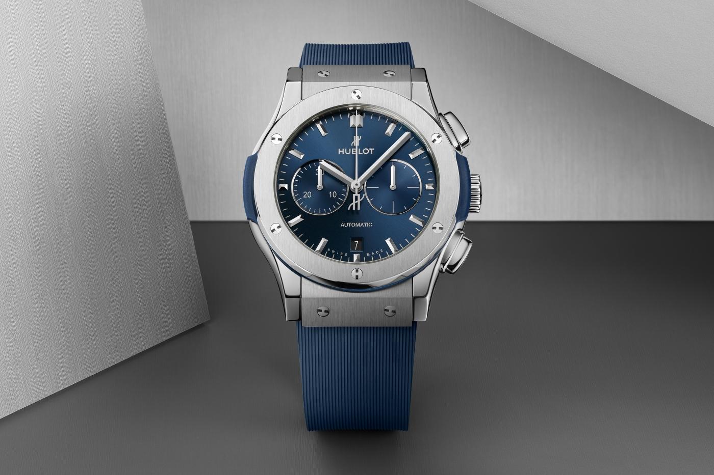 Orologio in titanio Classic Fusion Chronograph Titanium Blue Hublot