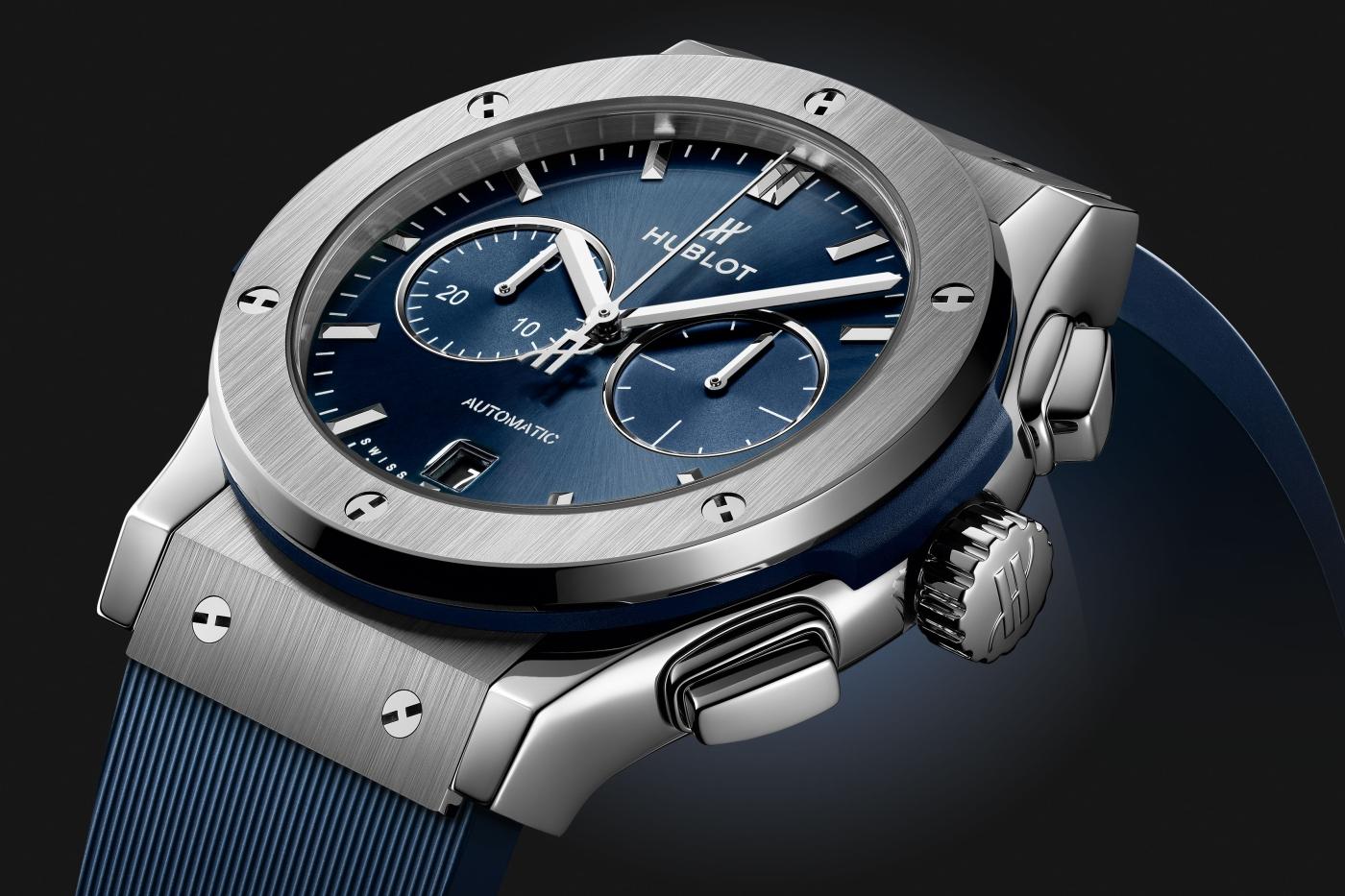 Orologio in titanio Classic Fusion Chronograph Titanium Blue Hublot