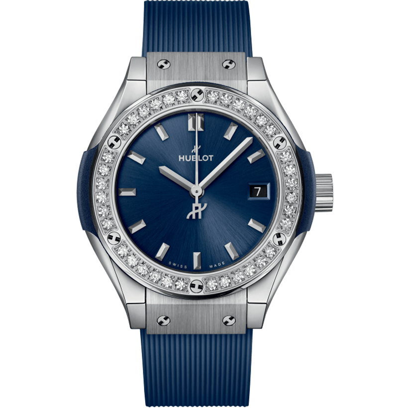 Classic Fusion Titanium Blue Diamonds