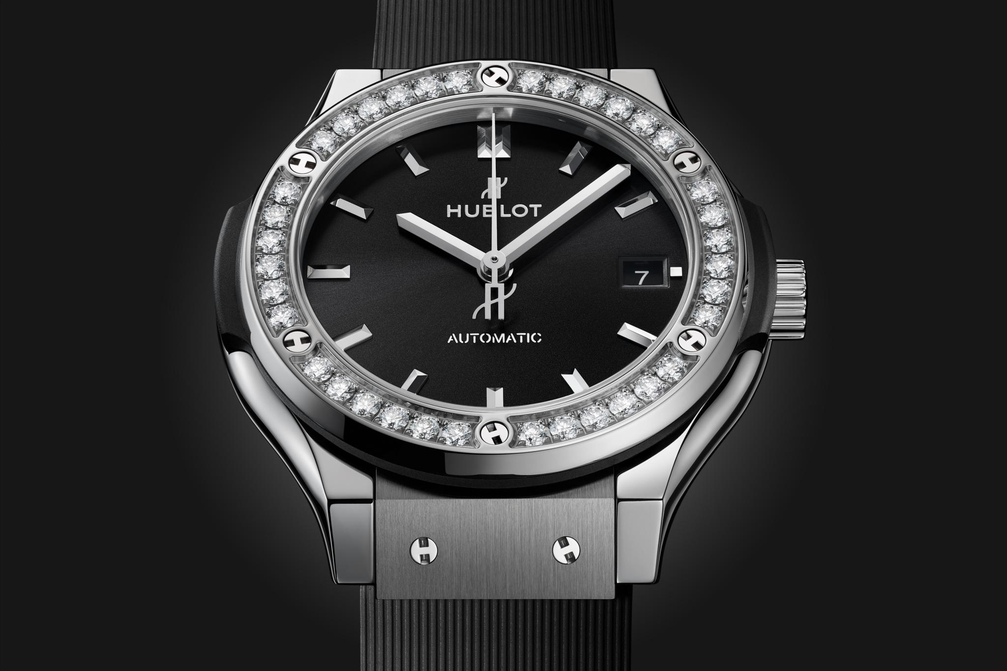 Watch in titanium Classic Fusion Titanium Diamonds Hublot