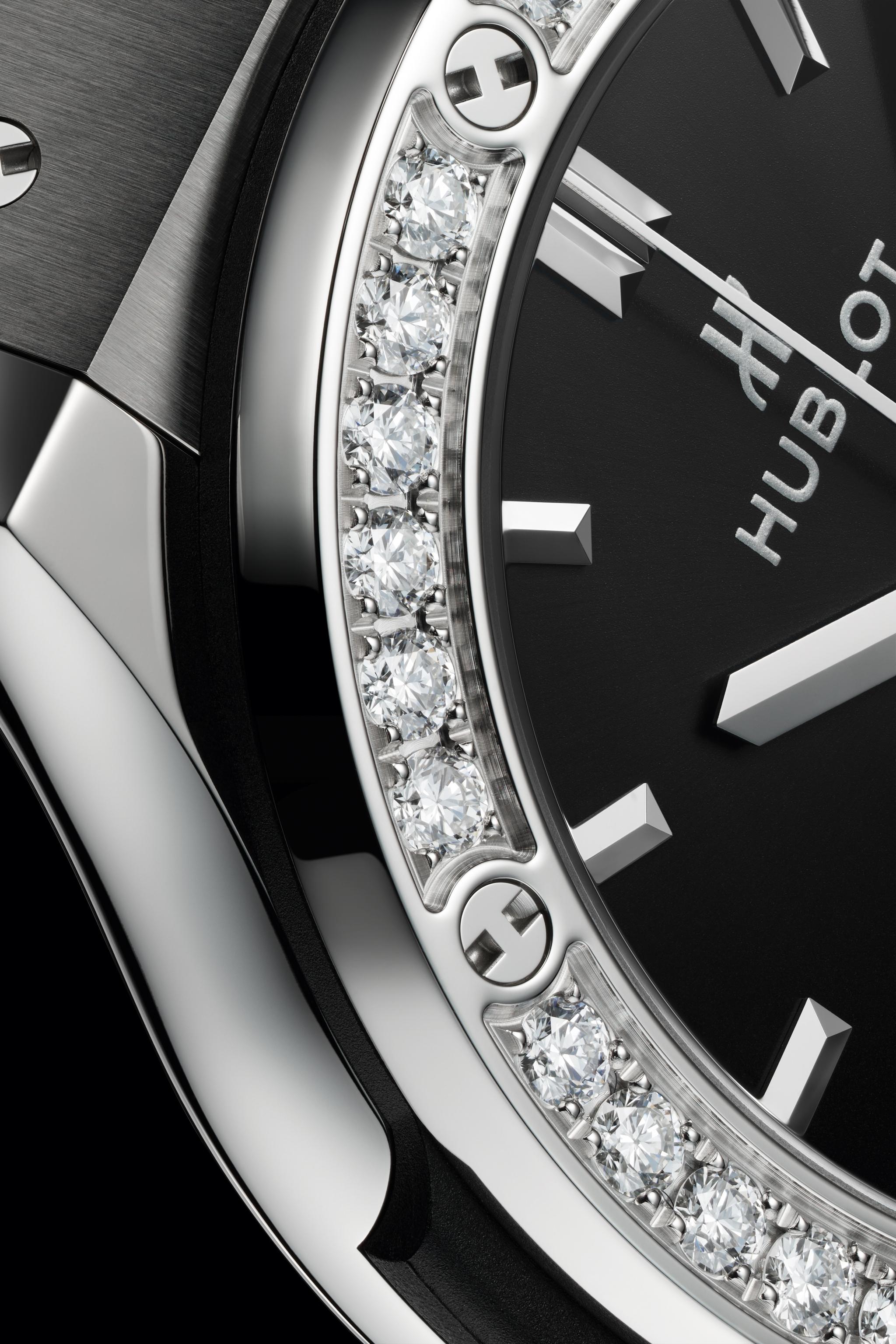 Watch in titanium Classic Fusion Titanium Diamonds Hublot
