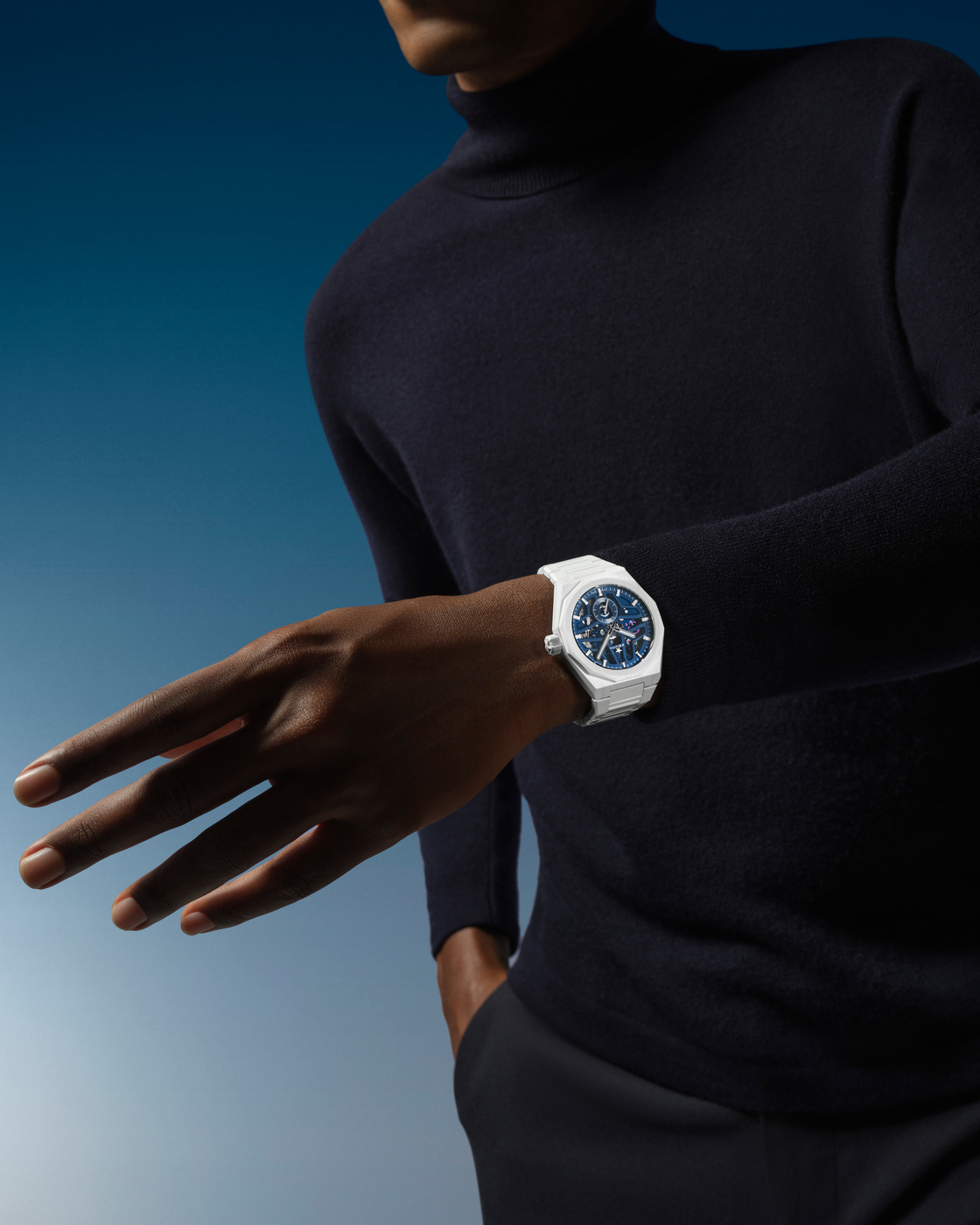 Watch in white ceramic DEFY Skyline Skeleton Zenith